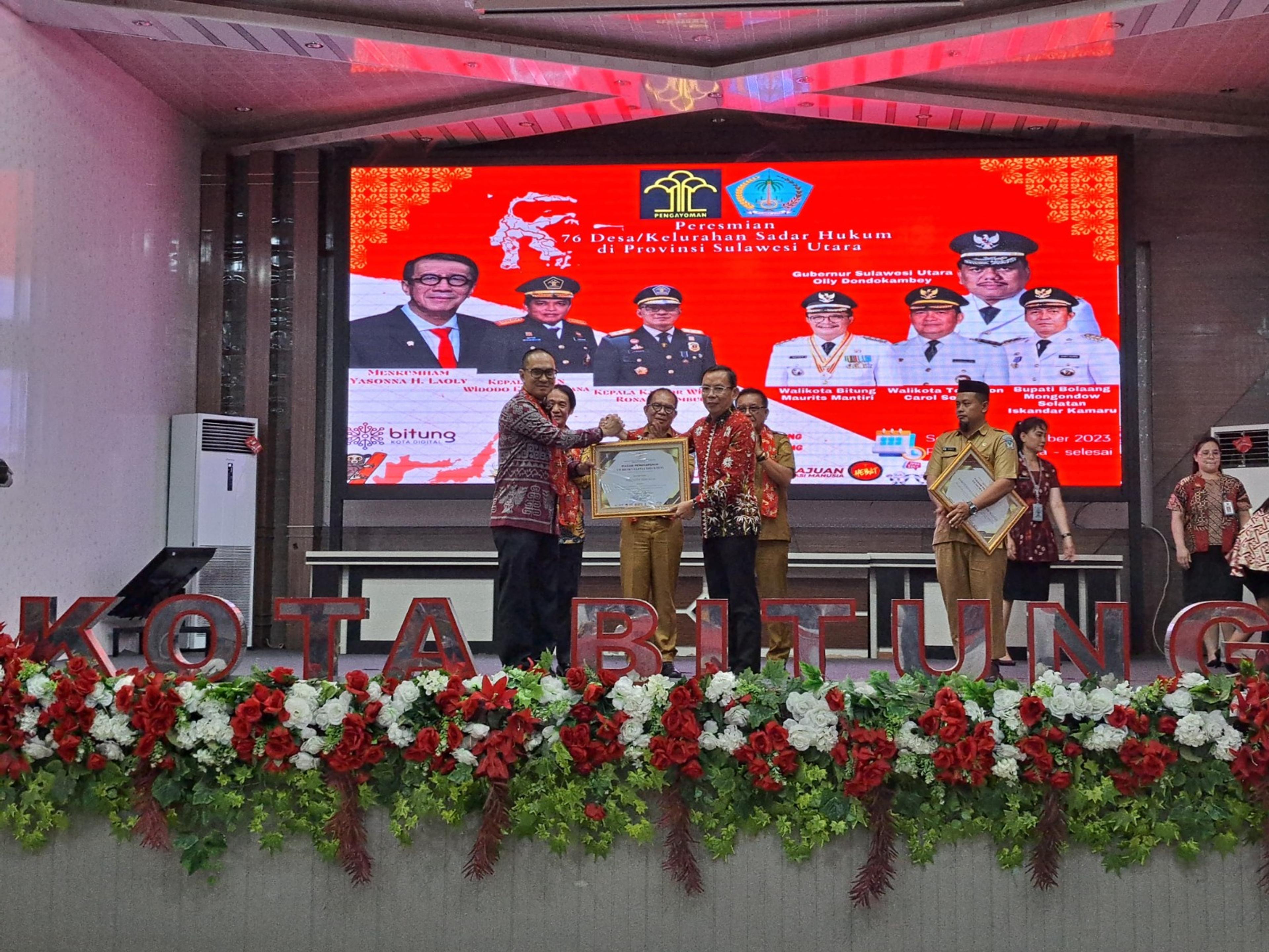 5 Kelurahan di Kota Tomohon Ditetapkan Jadi Kelurahan Sadar Hukum