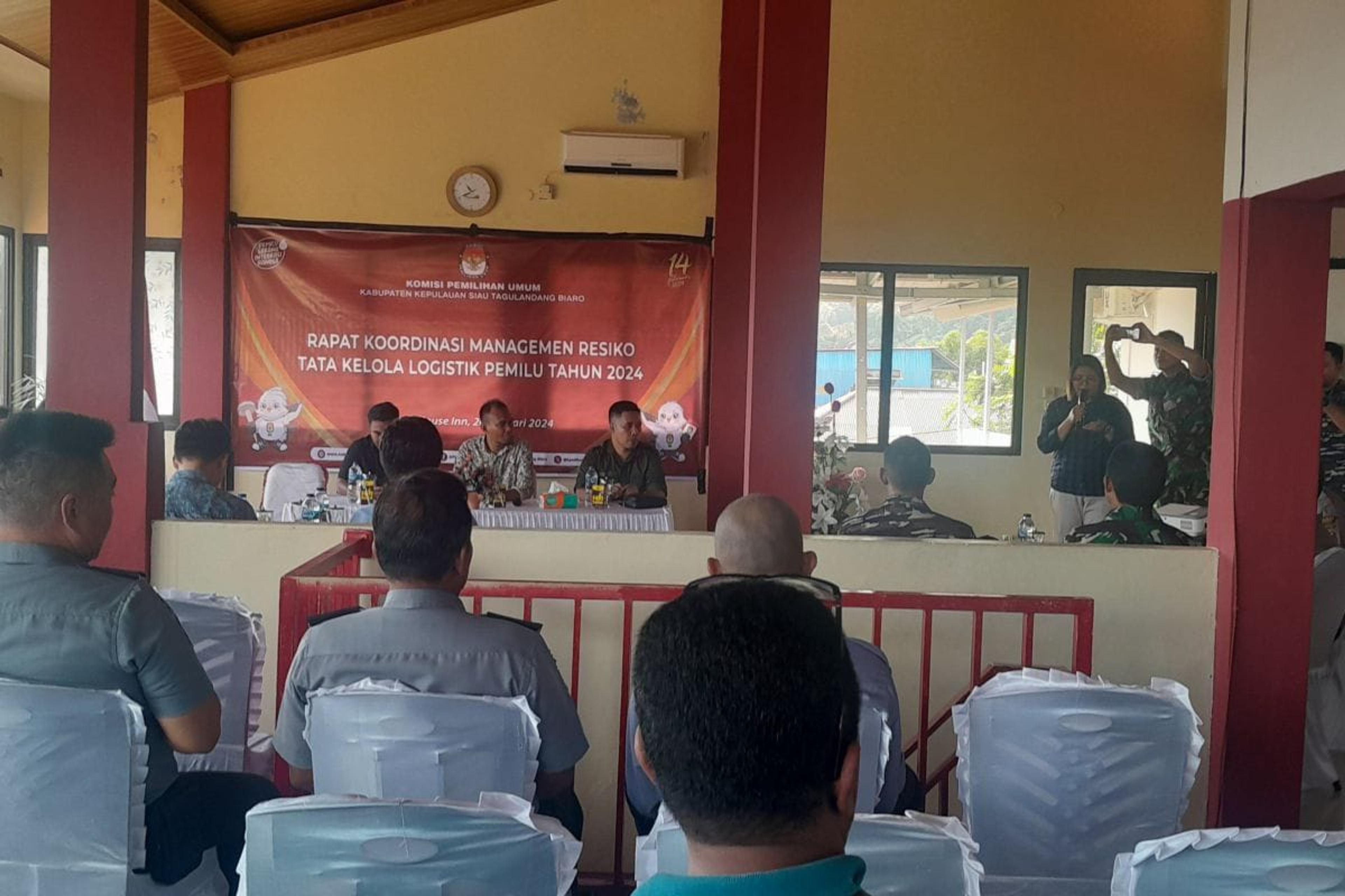 KPU Sitaro Gelar Rakor Manajemen Risiko Tata Kelola Logistik Pemilu 2024