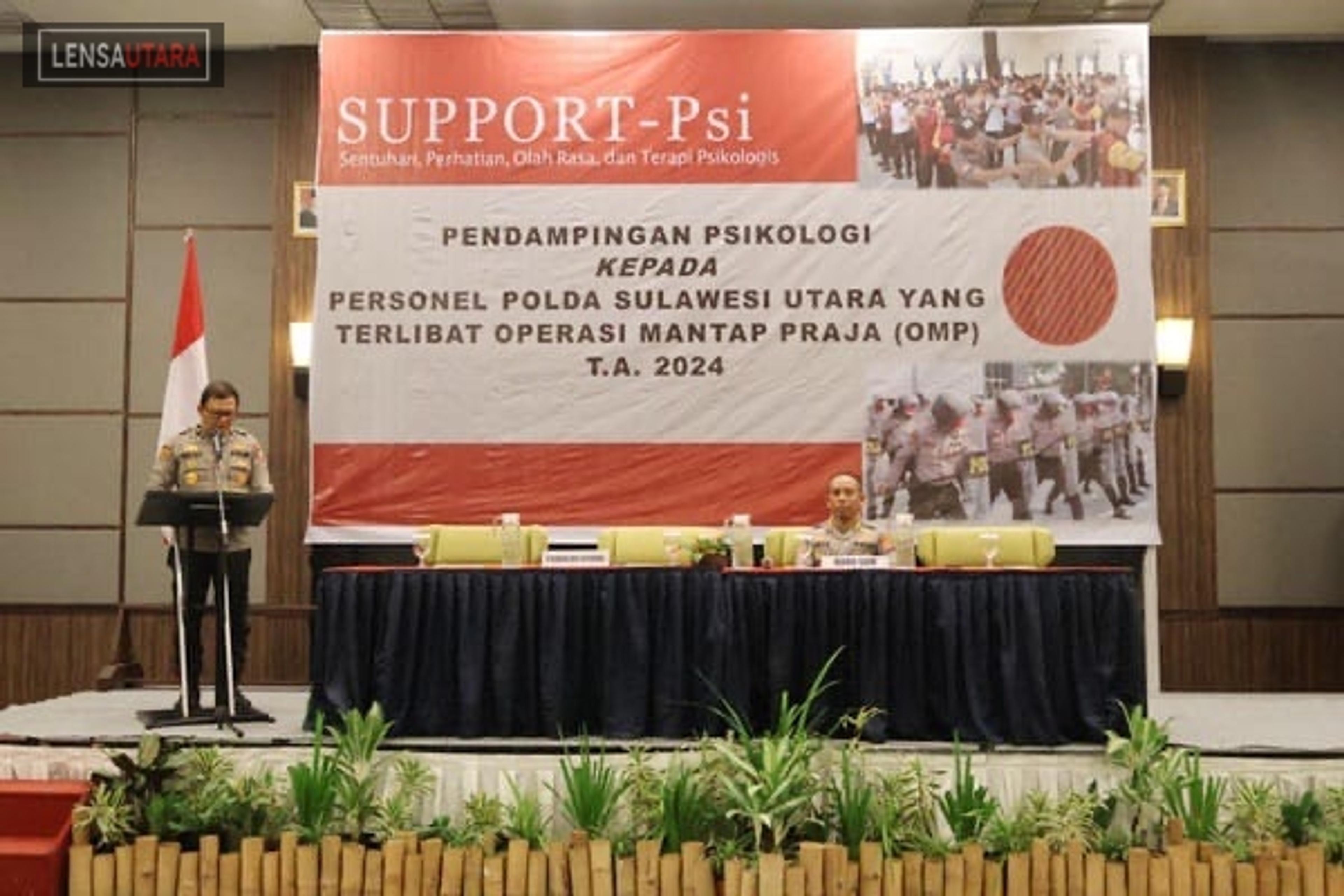 SSDM Polri Berikan Pendampingan Psikologi Bagi Personel Pengamanan Pilkada Serentak 2024 Polda Sulut dan Jajaran