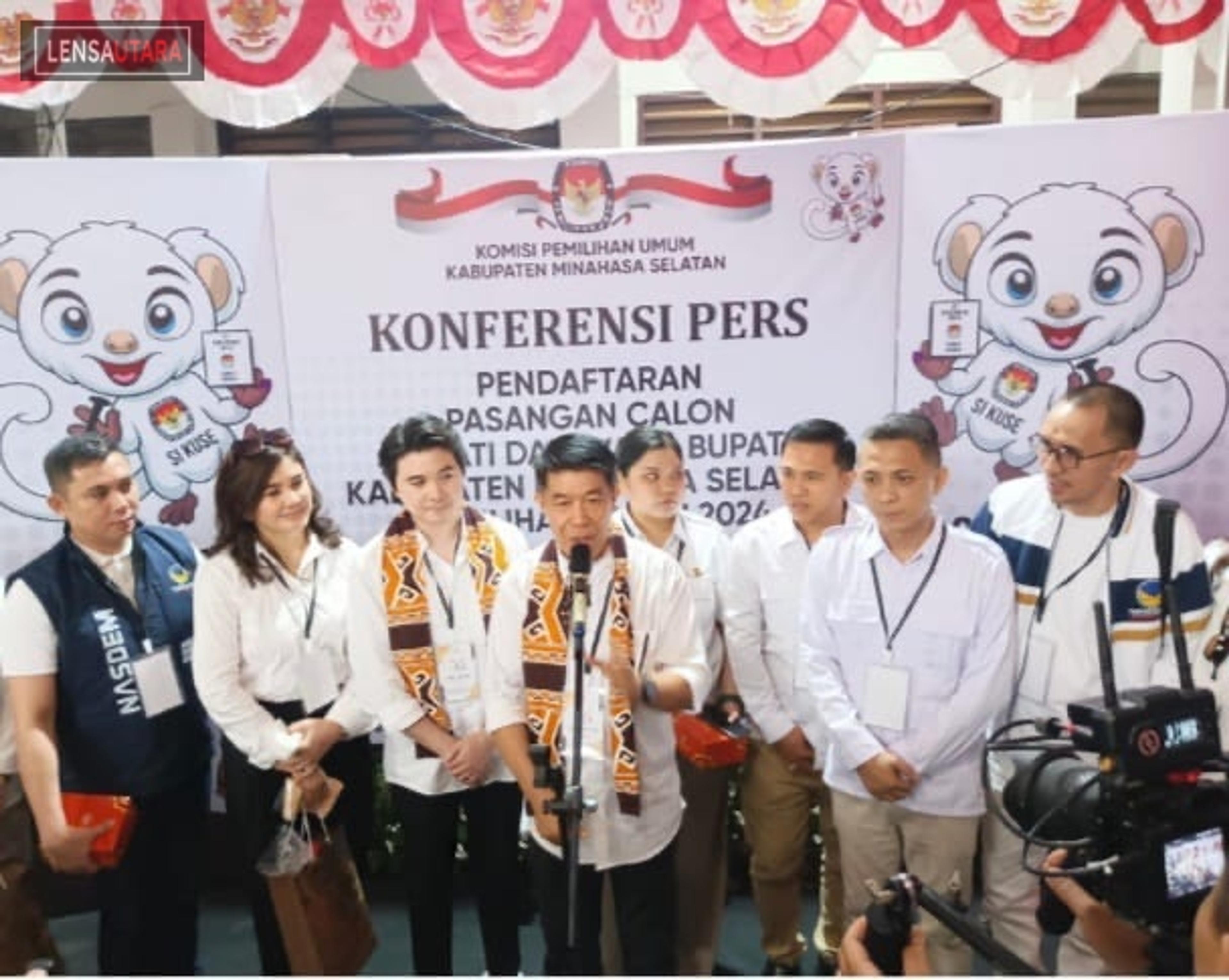 Asiano dan Deren Daftar di KPU, Bertekad Bangun Minsel Makin Maju