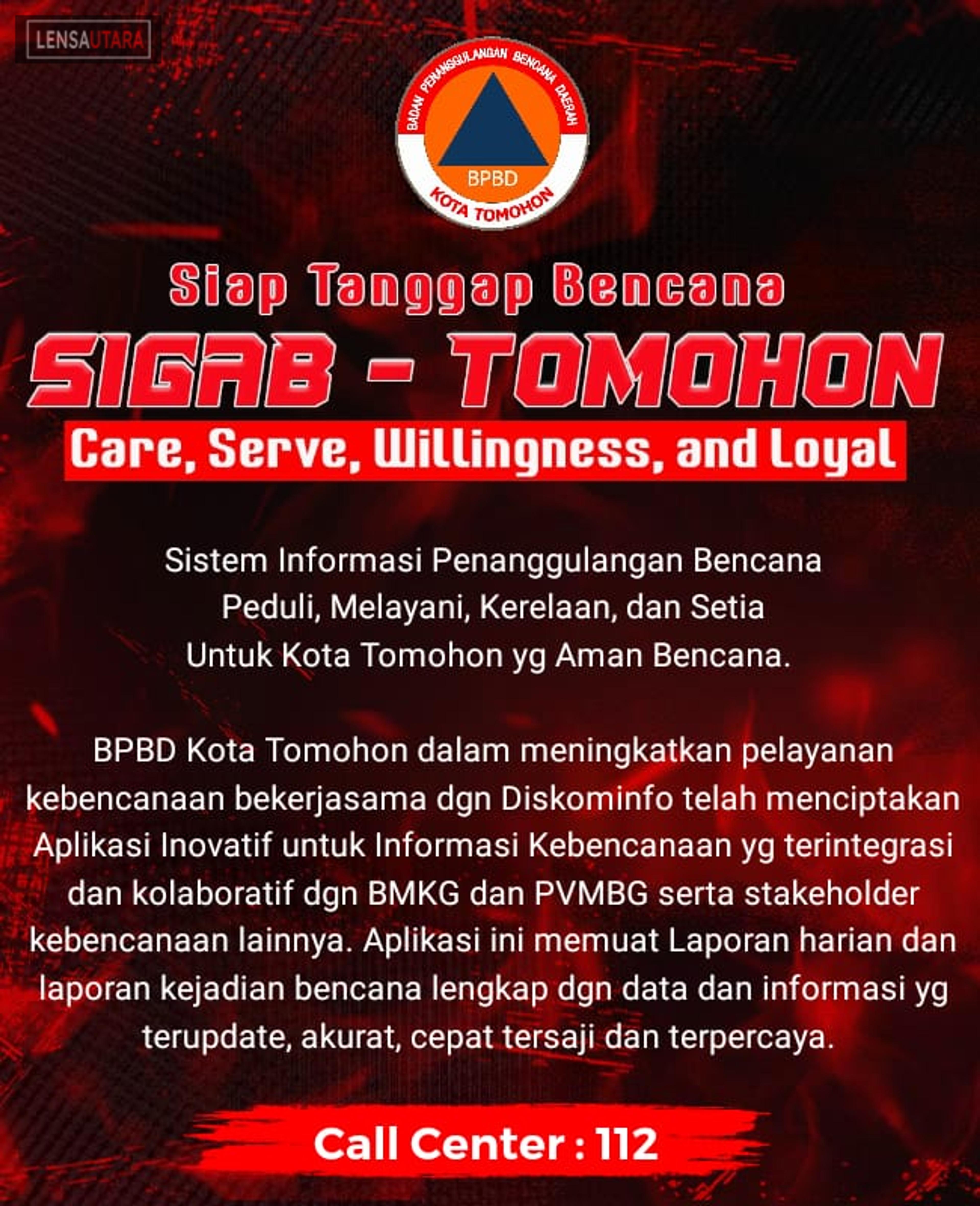 Tingkatkan Pelayanan Kebencanaan BPPD Kota Tomohon Ciptakan Aplikasi Inovatif SIGAB