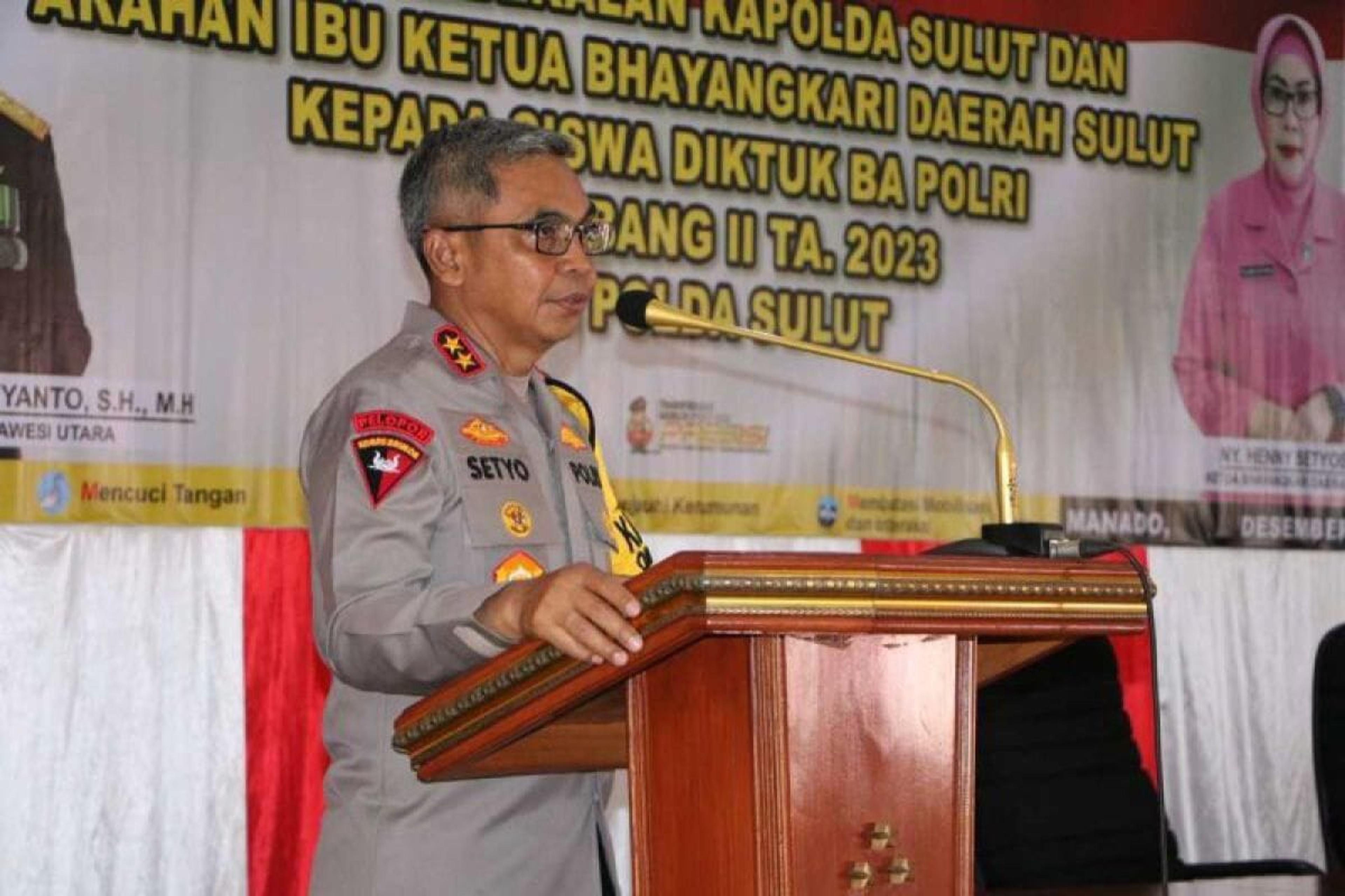 Kapolda Sulut Berikan Pembekalan Kepada Siswa Diktukba Polri