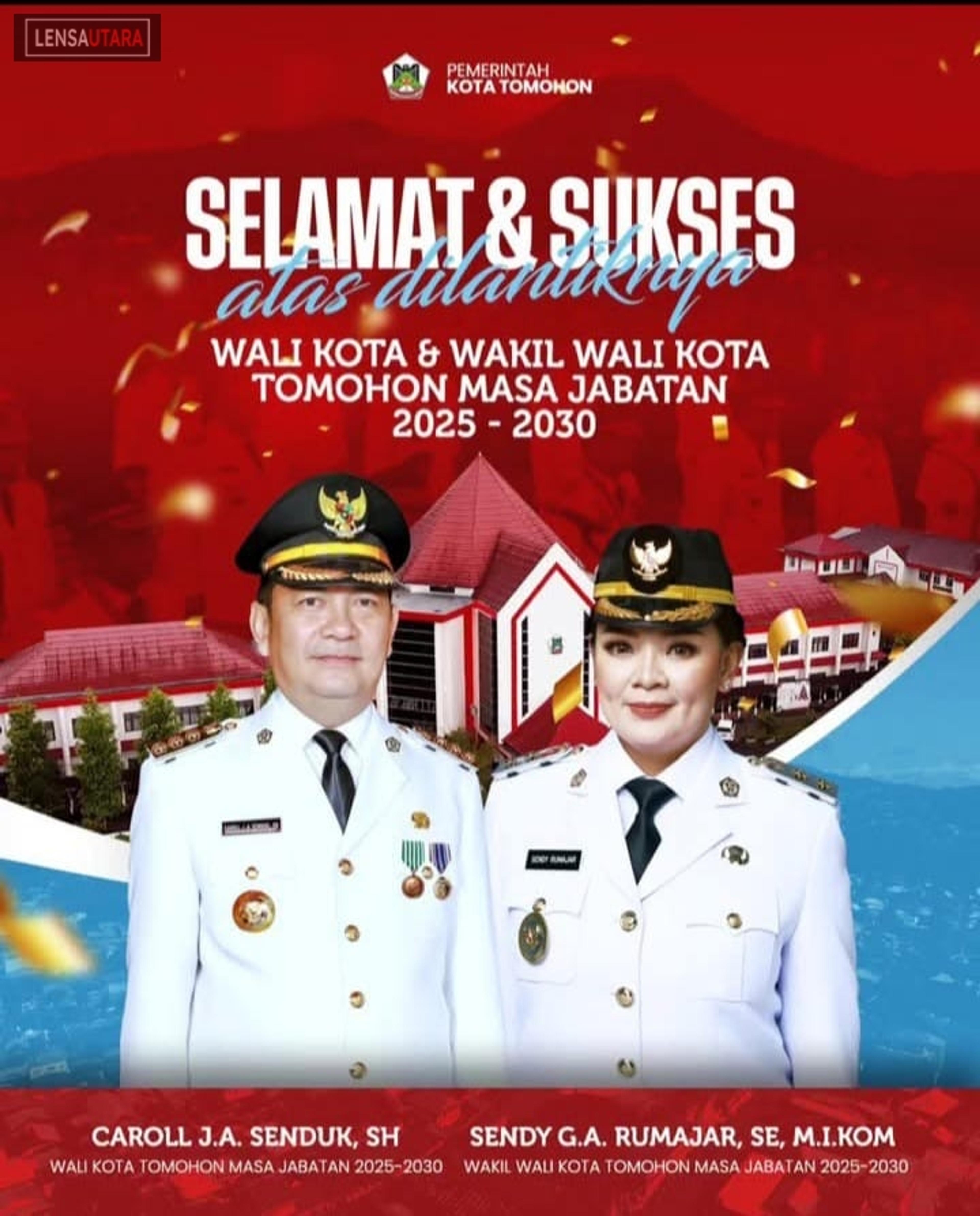 Prabowo Lantik Caroll Senduk dan Sendy Rumajar Sebagai Walikota dan Wakil Walikota Tomohon Bersama 960 Kepala Daerah Lainnya