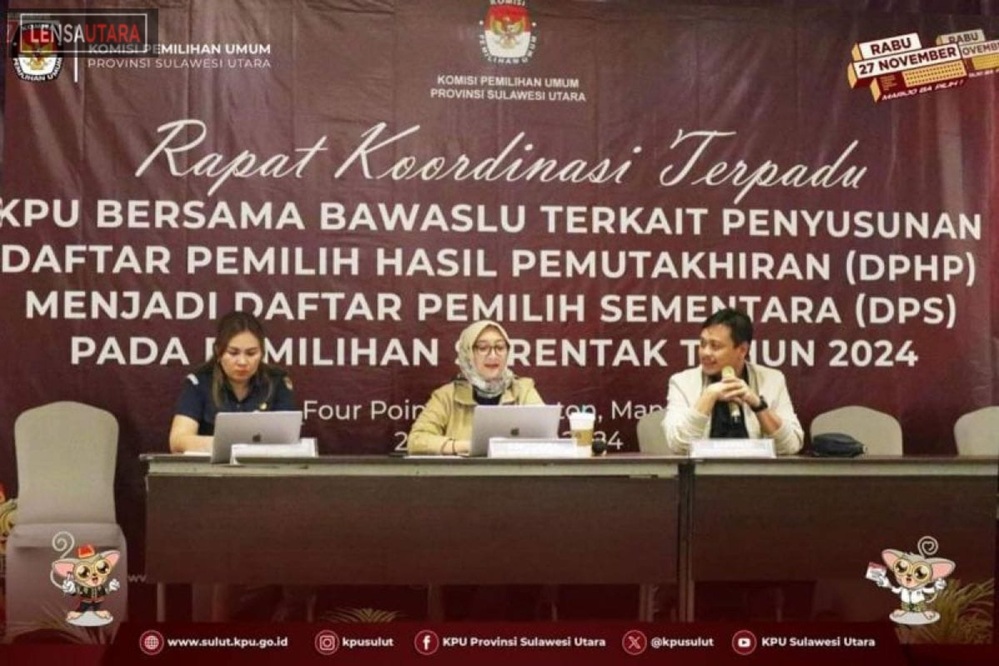 KPU dan Bawaslu Sulut Persiapkan DPHP Jadi Daftar Pemilih Sementara