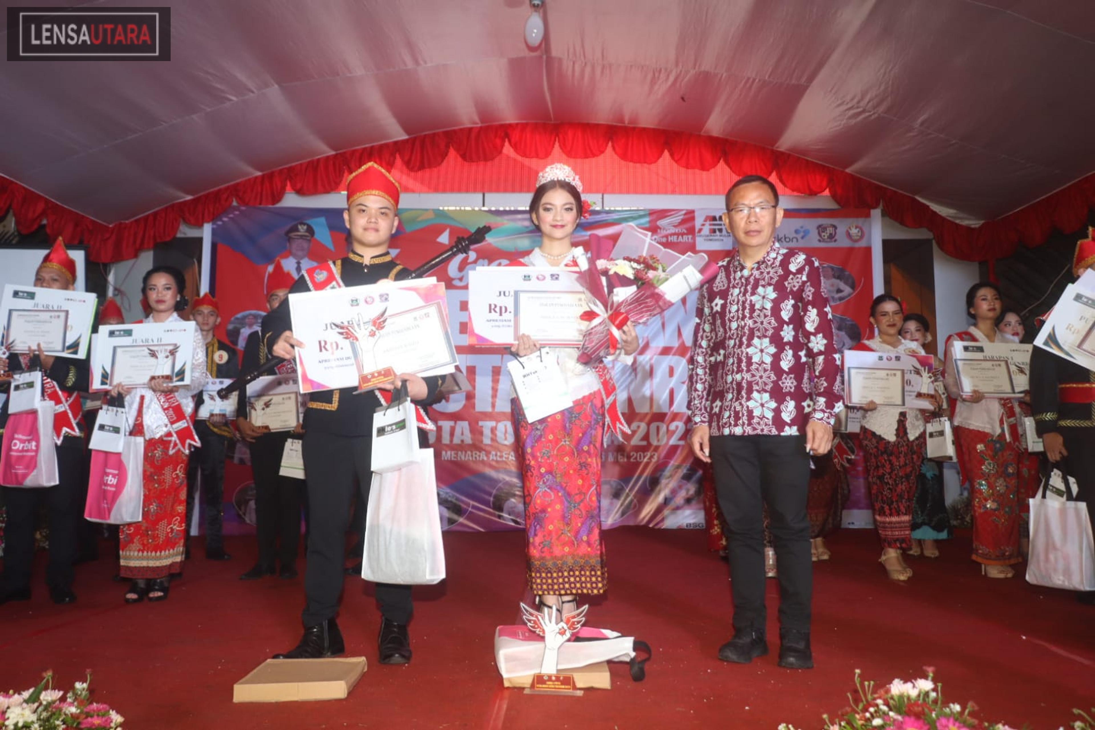 Kristian Kalele dan Jessica Sendow Terpilih Putra-Putri Duta Genre Tomohon 2023