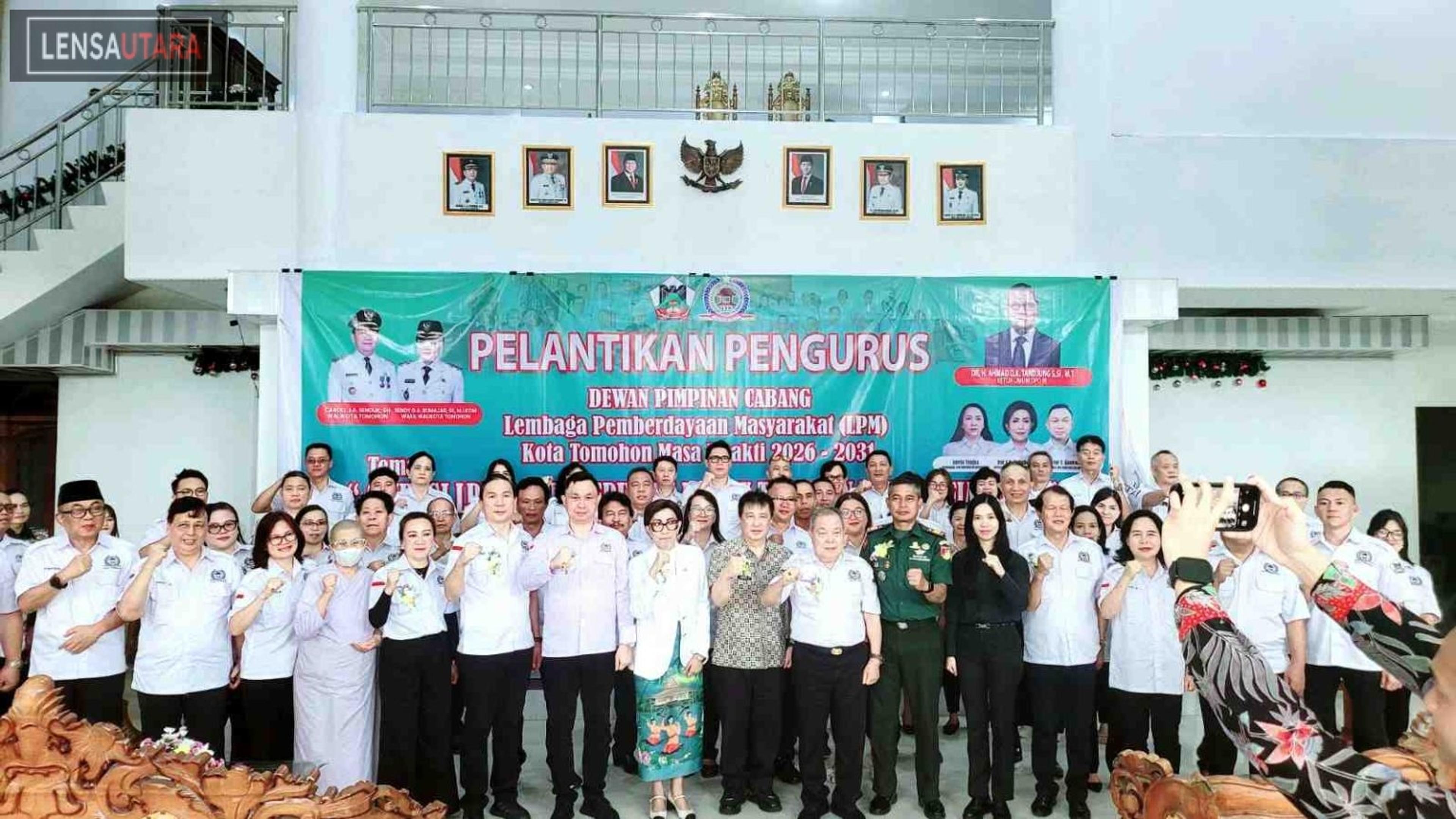 Arnold Poli cs Dilantik Jadi Pengurus LPM Kota Tomohon