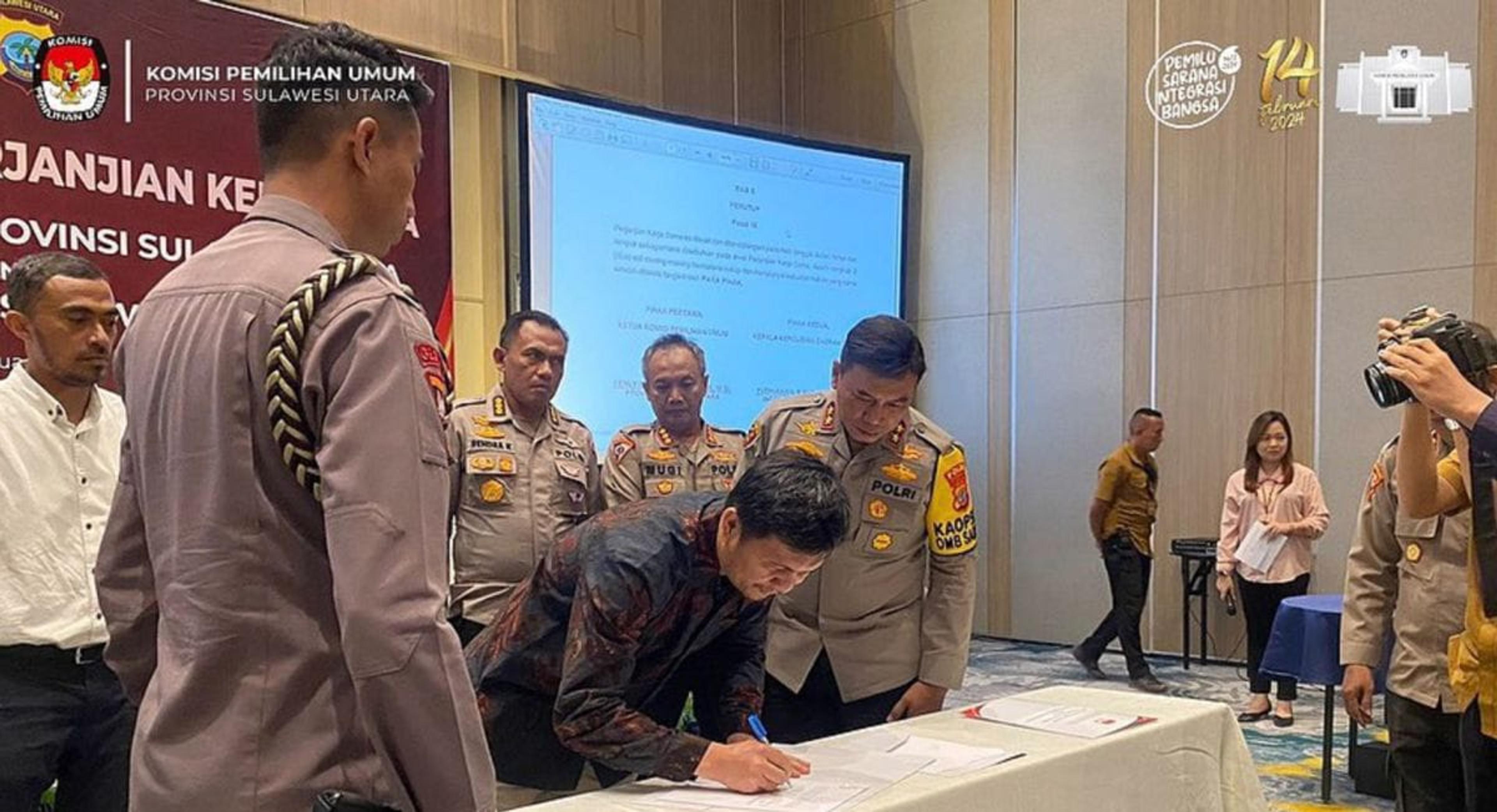 PU-Polda Sulut Teken Kerja Sama Sukseskan Penyelenggaraan Pemilu