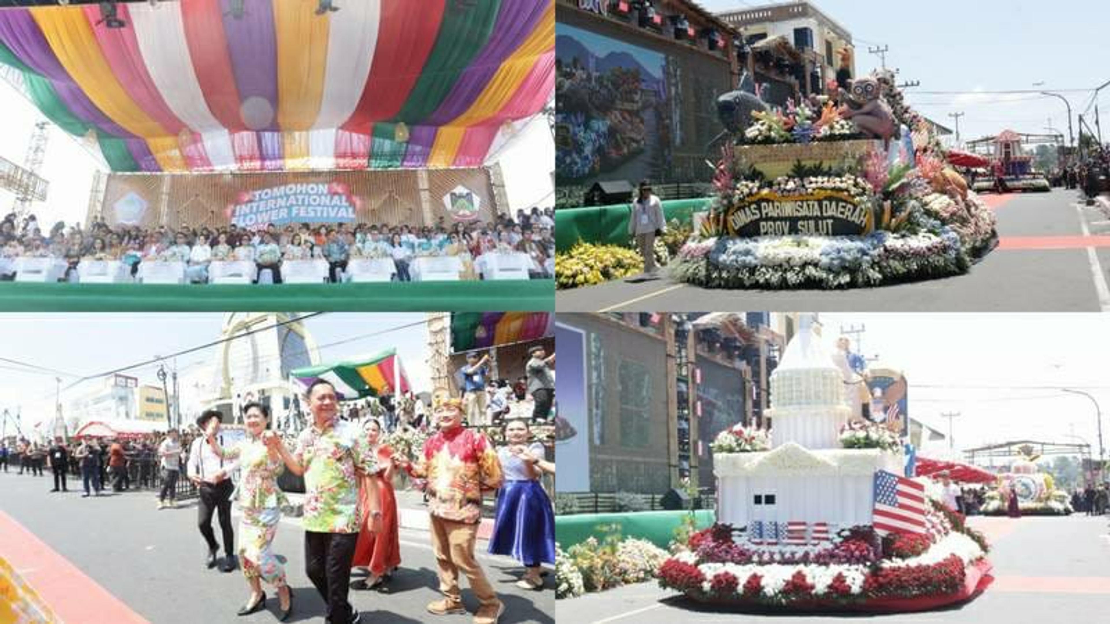 Pesona Bunga dan Budaya Tomohon Kembali Menggema, Tournament of Flowers Meriah