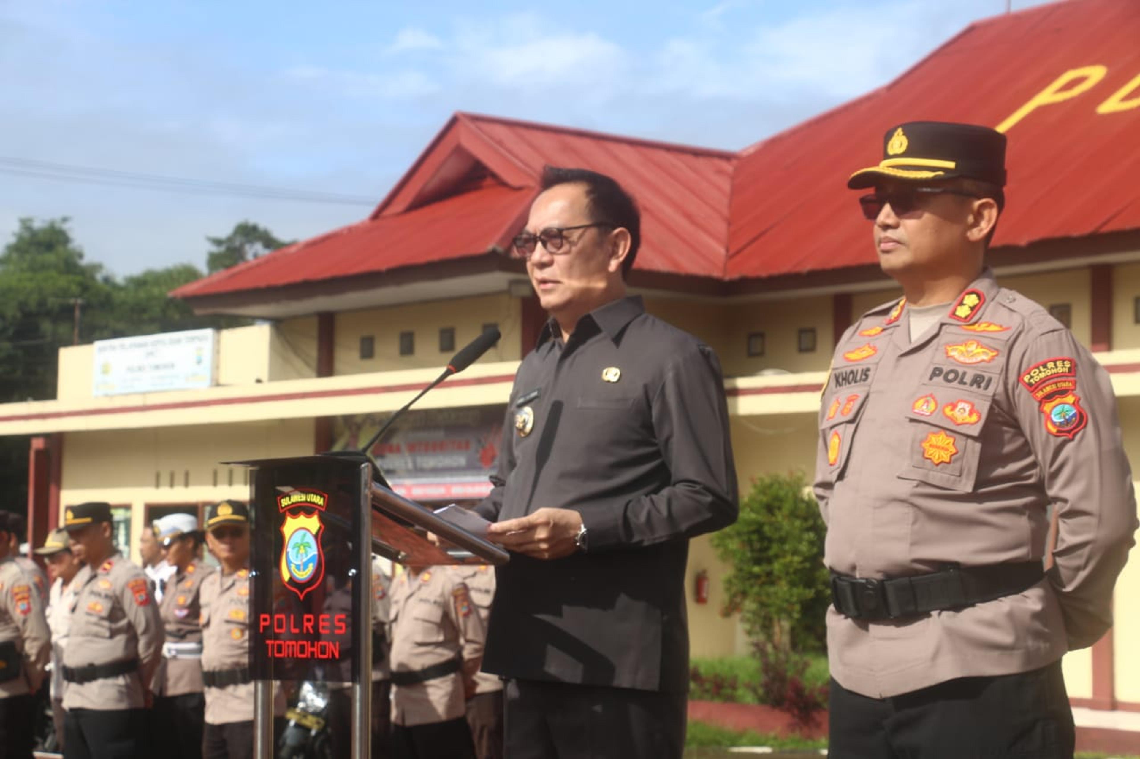 Apel Gelar Pasukan di Tomohon, Operasi Ketupat 2025 Resmi Berjalan