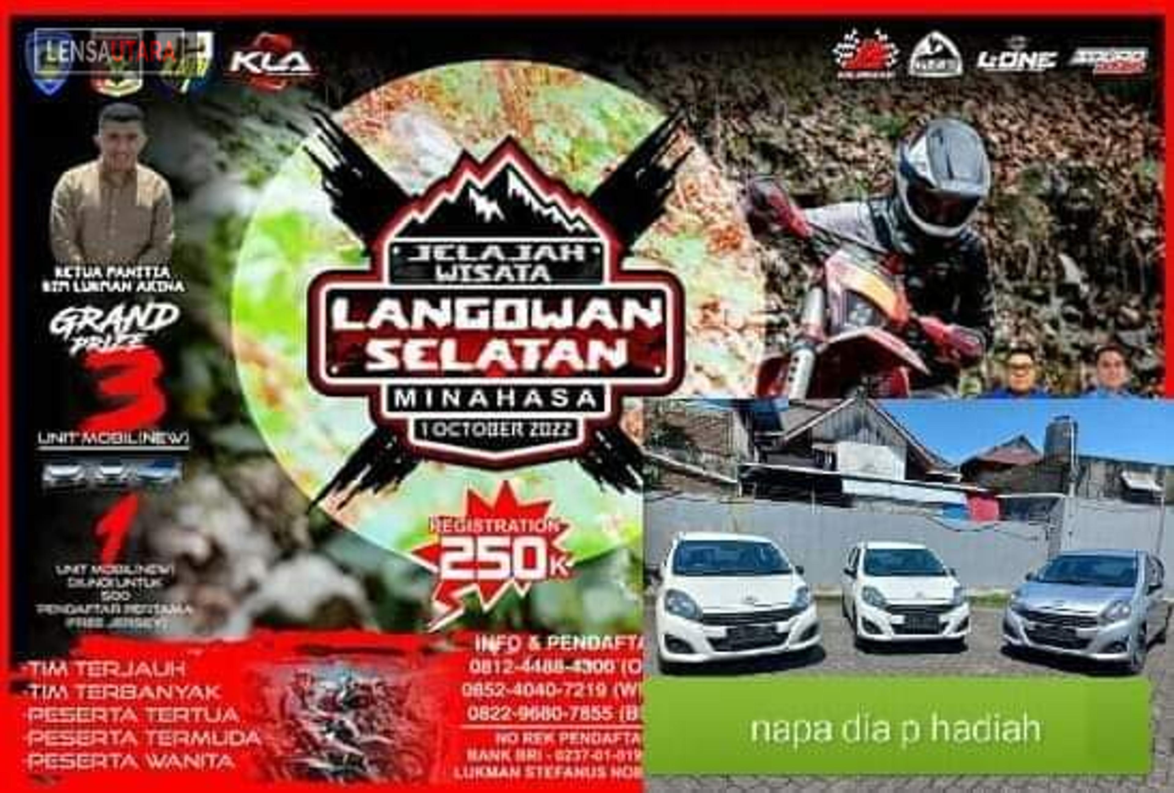 Jelajah Langowan Selatan, Rebut Hadiah 3 Mobil Lewat Adventure Motor