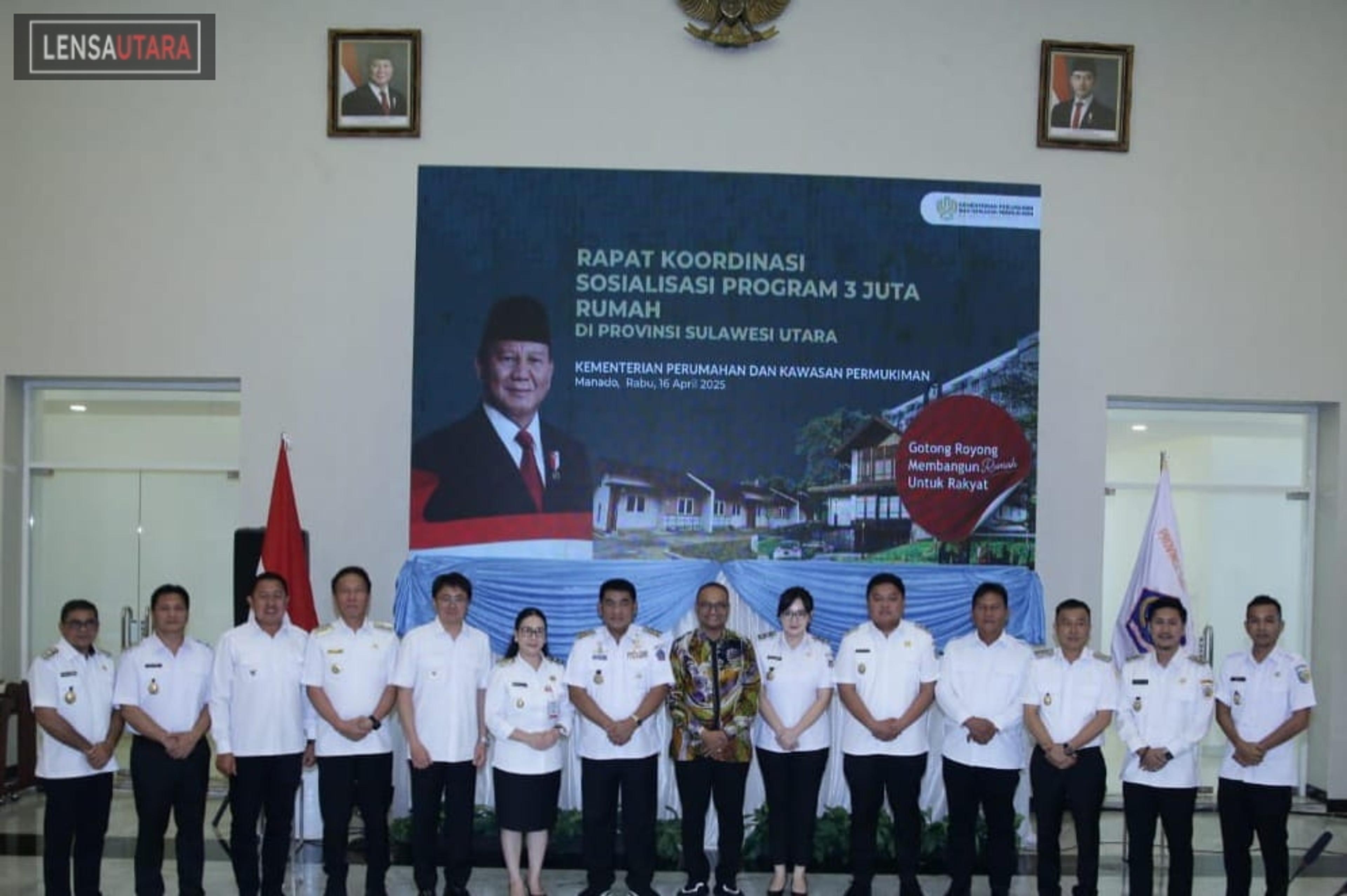 Rakor Program 3 Juta Rumah di Sulut, Sendy Rumajar Ikut Hadir