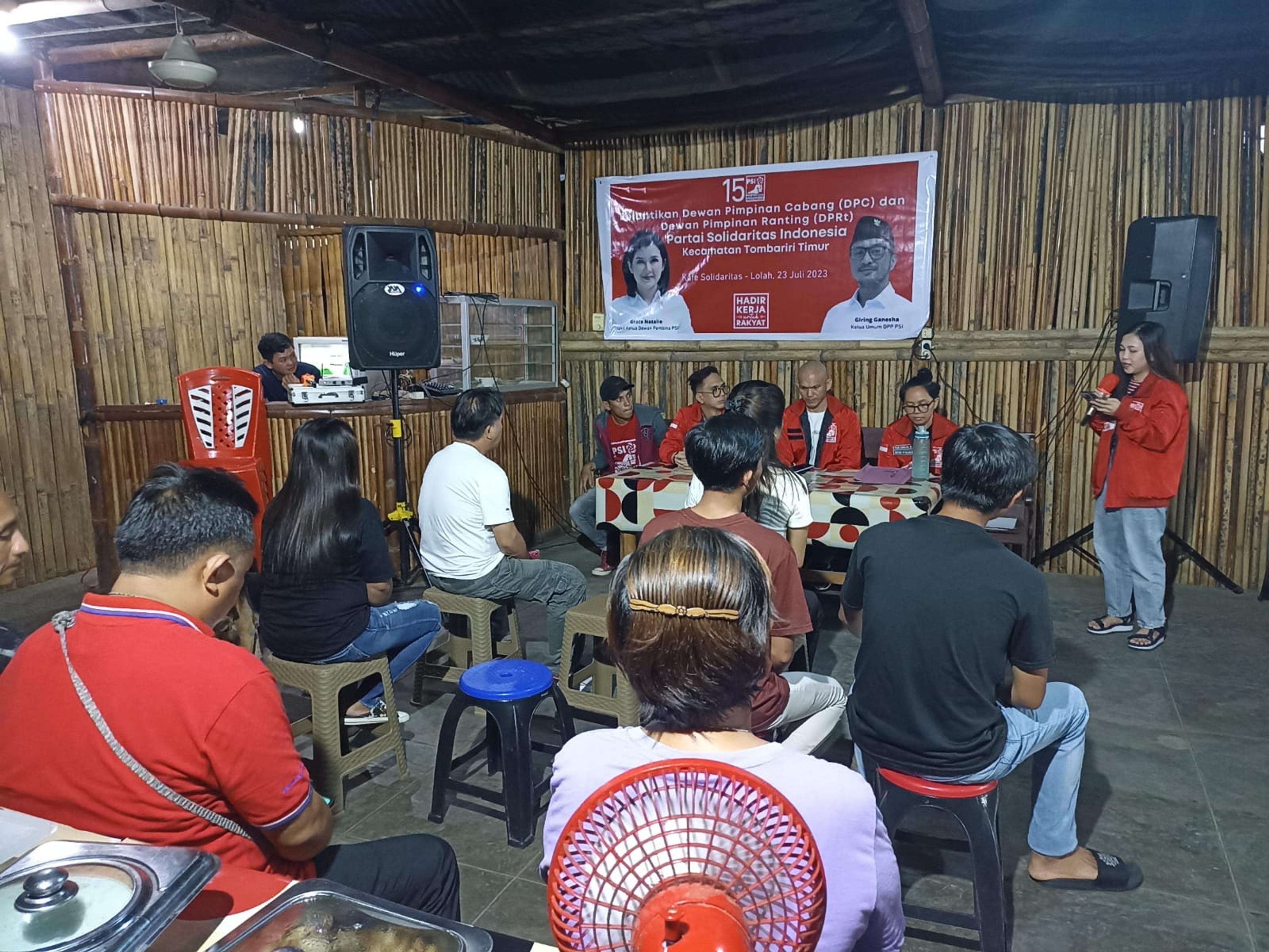 DPD Partai Solidaritas Indonesia Minahasa Lantik DPC Tombariri Timur