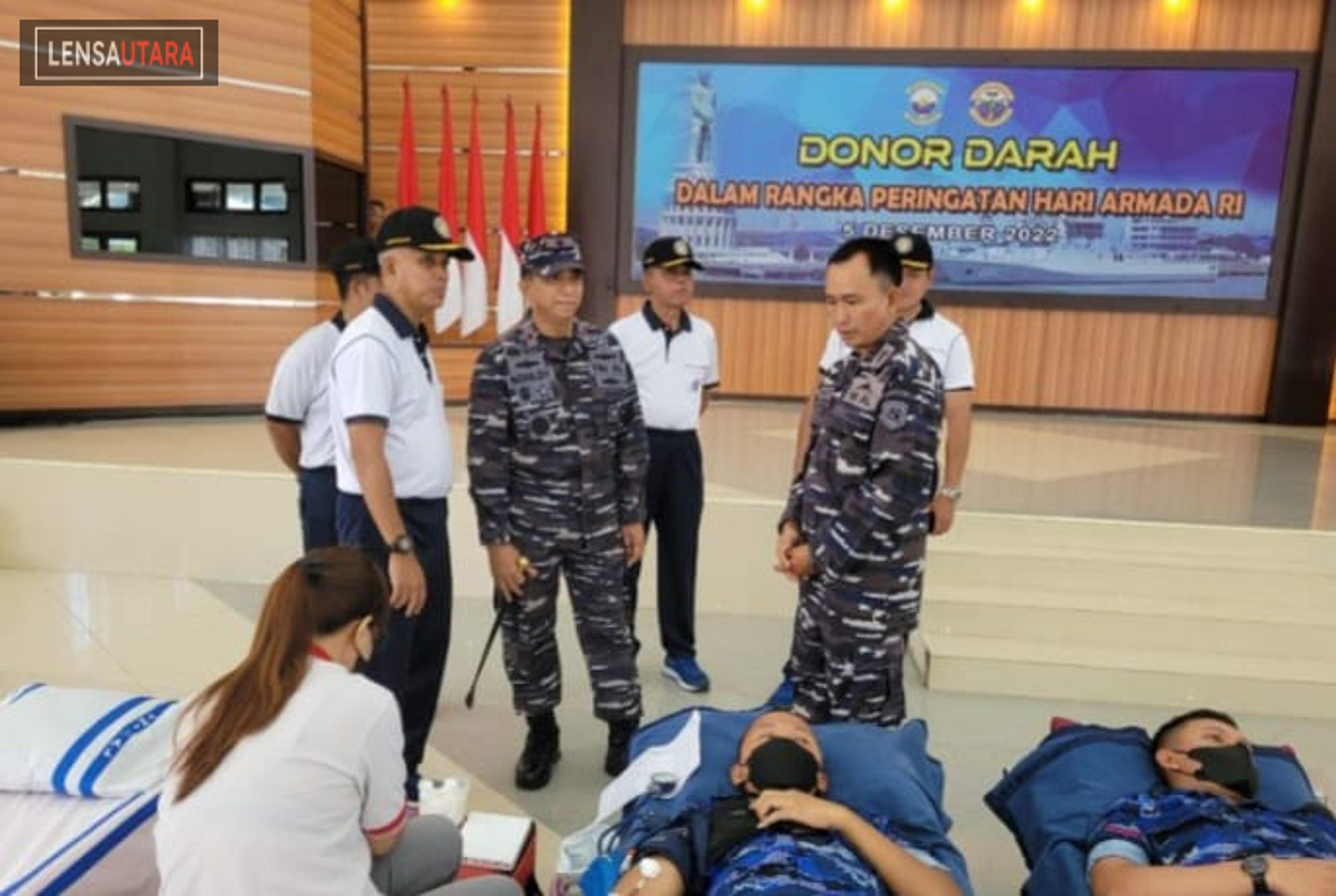 Sambut Hari Armada, Lantamal Manado Gelar Donor Darah