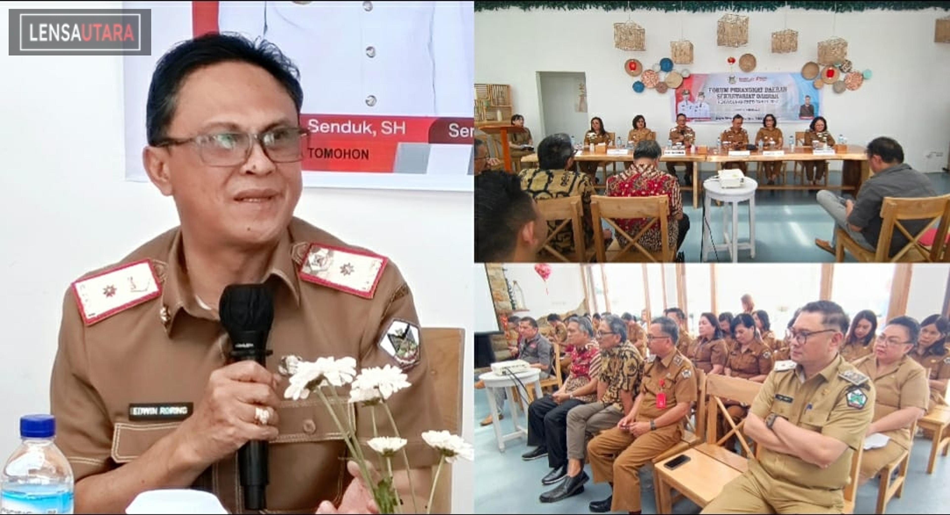 Penyusunan Rencana Kerja Perangkat Daerah Kota Tomohon, Edwin Roring: Sinergikan Program Pusat dan Daerah