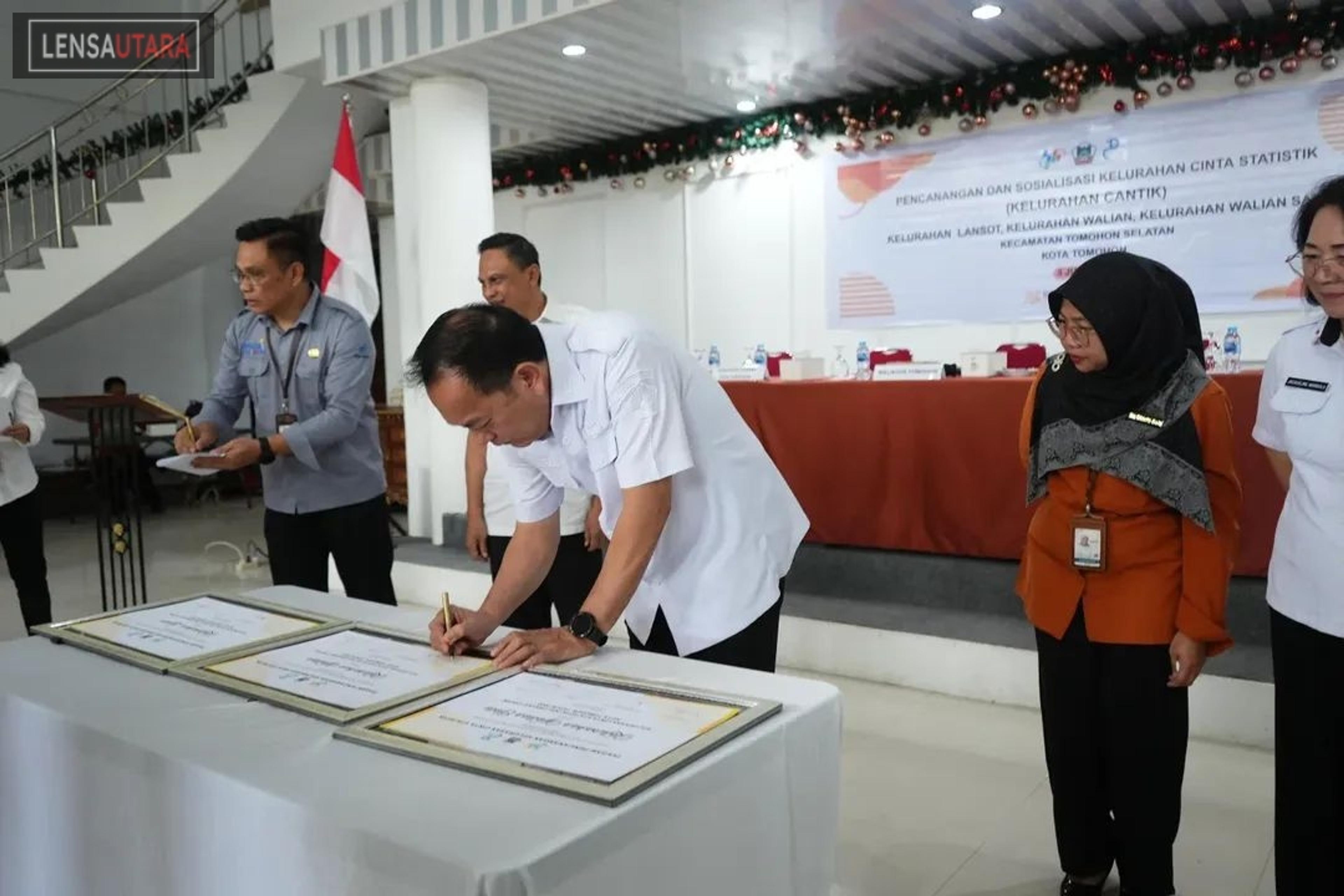 Resmikan Program Kelurahan Cantik, Wali Kota Tomohon Dorong Terbangunnya Budaya Sadar Data