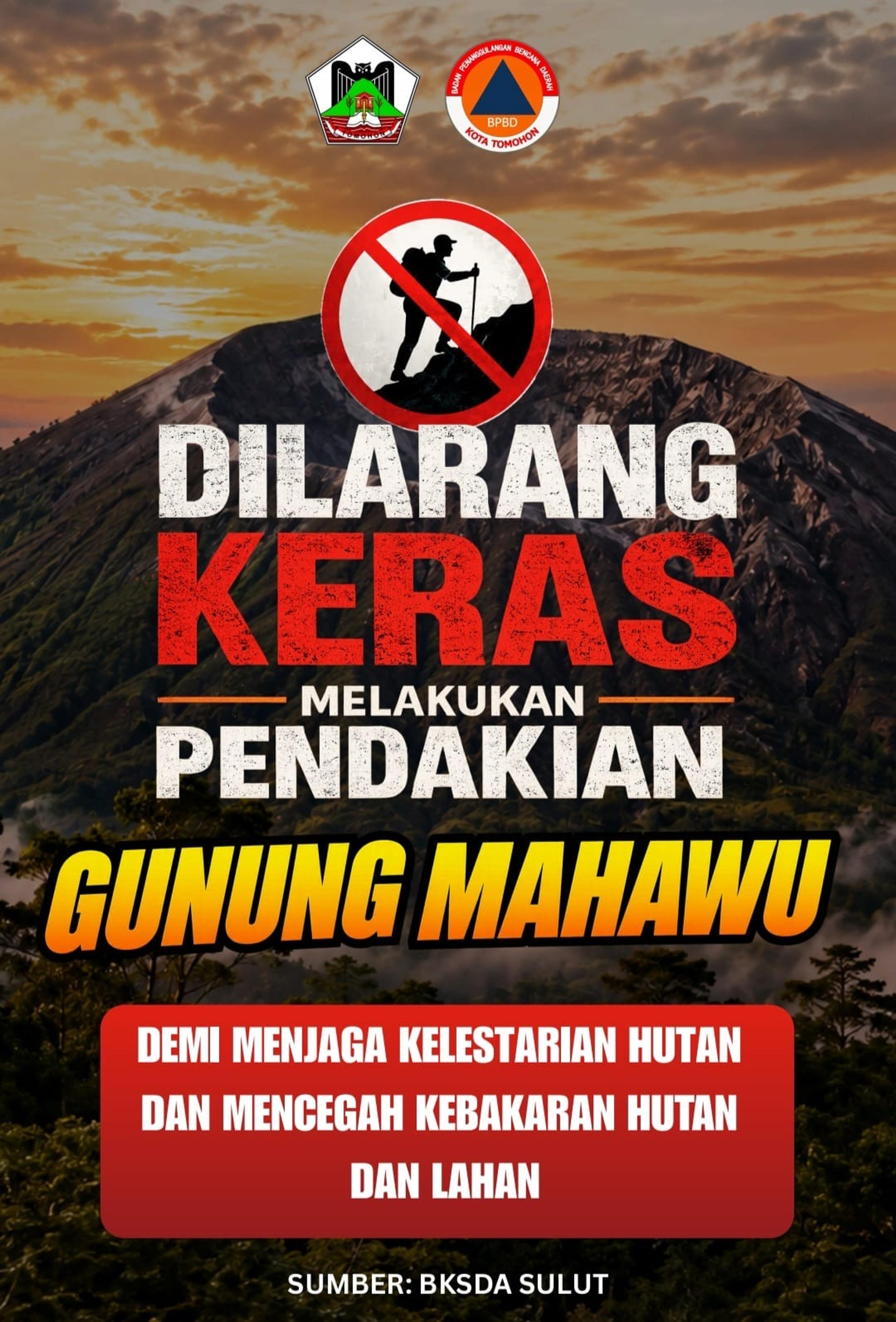 Pendakian Tiga Gunung di Tomohon Ditutup, Keselamatan dan Kelestarian Alam Menjadi Prioritas