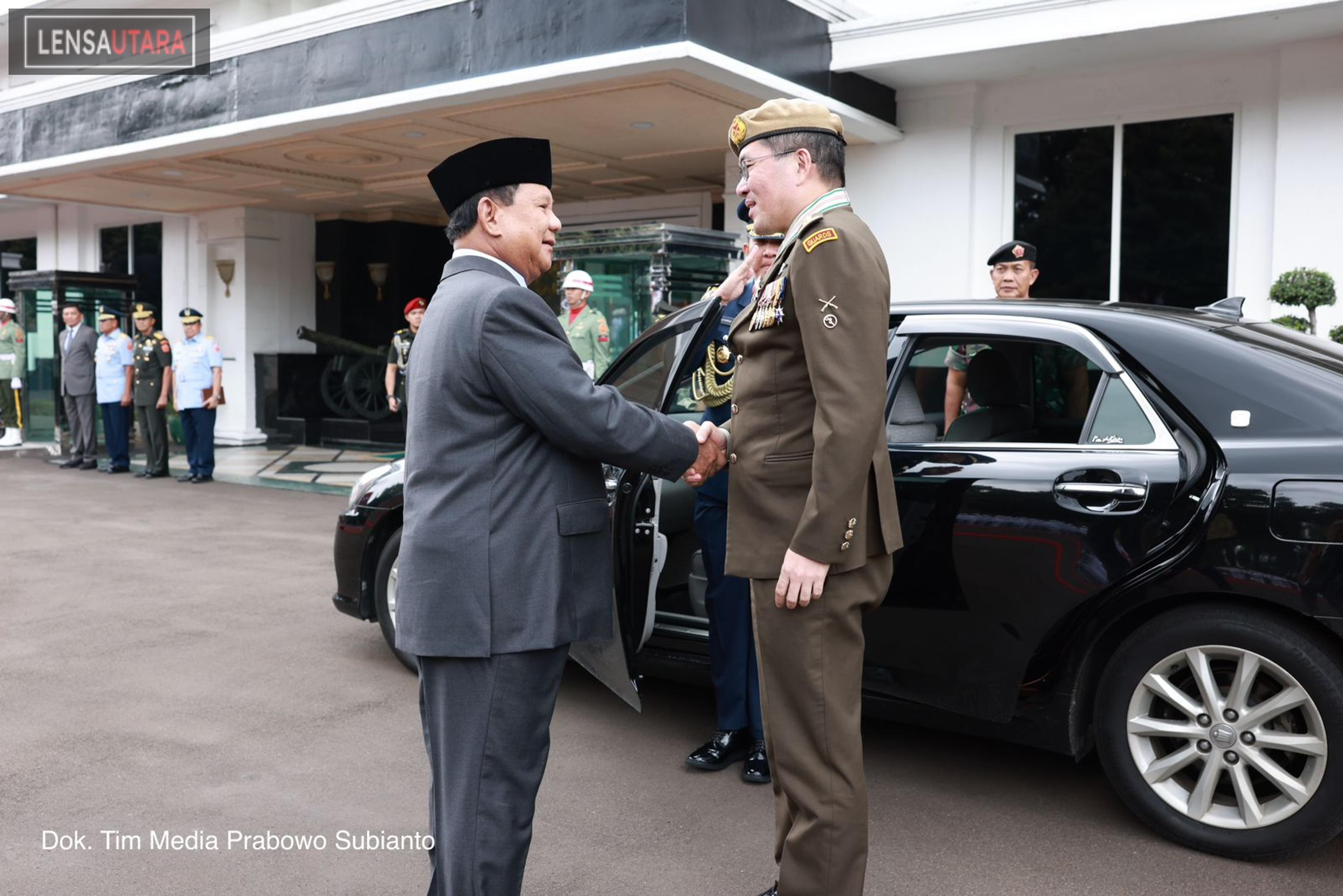 Sambut Kunjungan Tentara Singapura, Prabowo Dukung Peningkatan Kerja Sama Militer