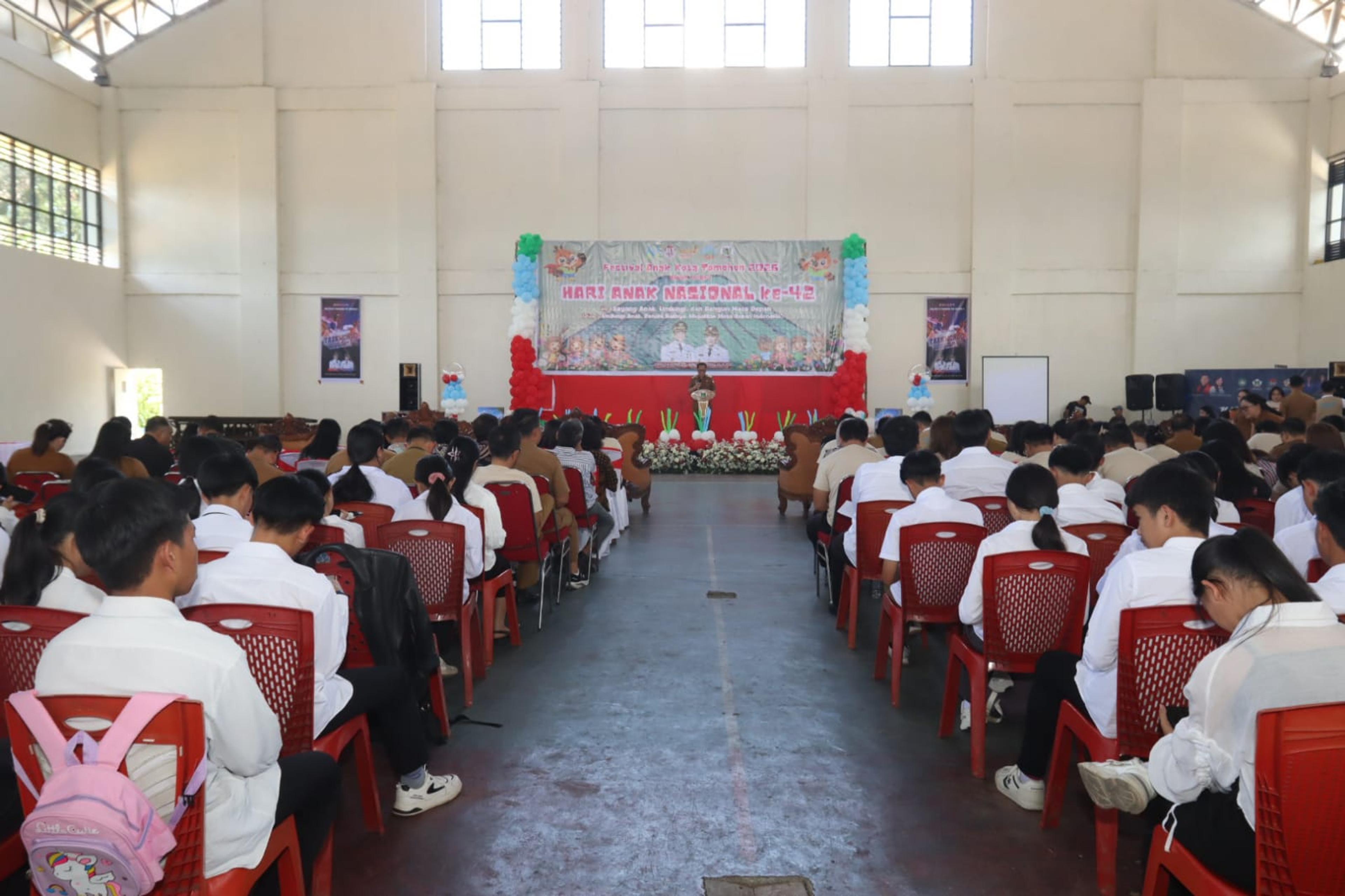 Festival Anak Kota Tomohon 2026 dalam rangka memperingati Hari Anak Nasional ke-42 Tahun 2026, dilaksanakan di GOR Babe Palar. (Ist)