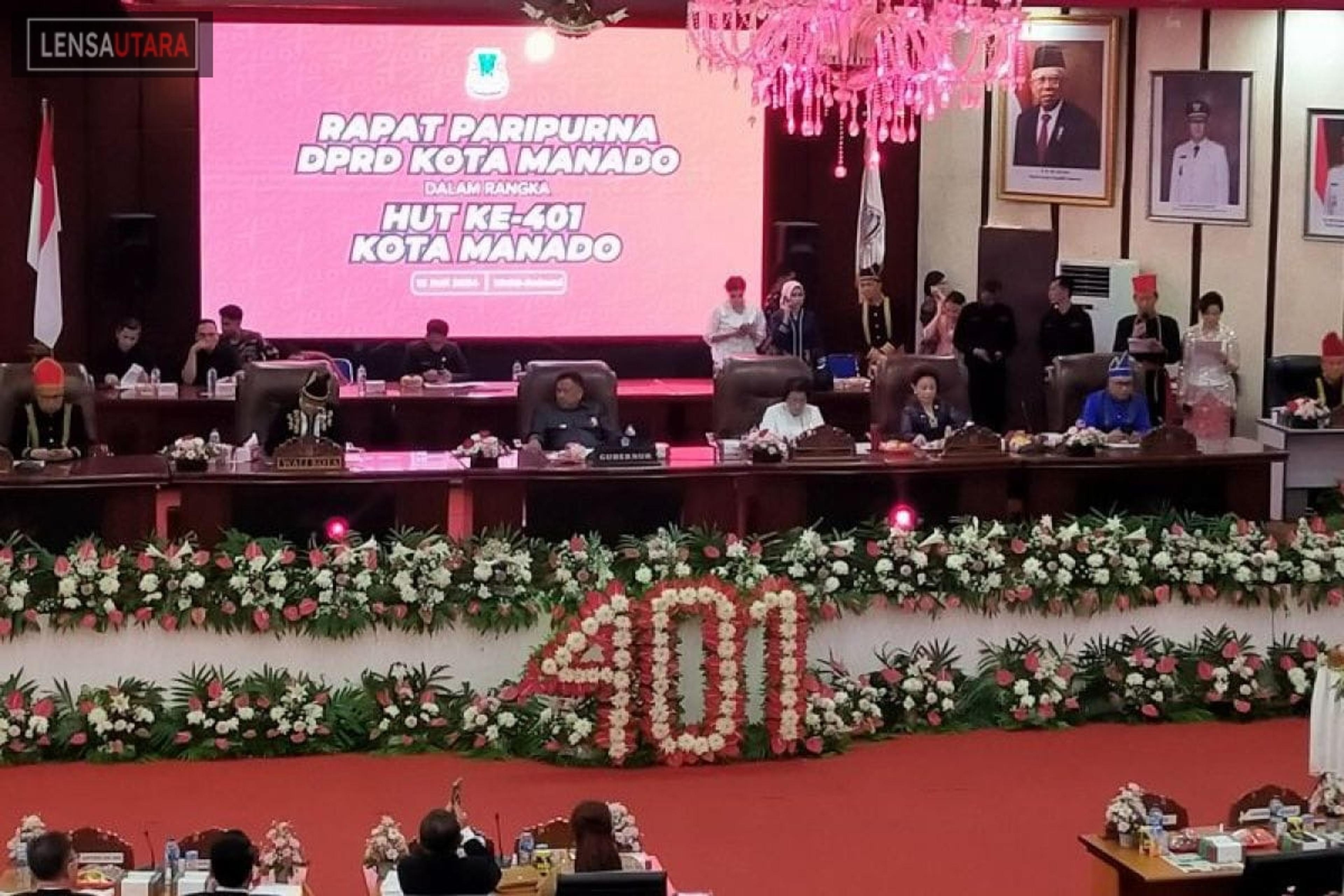 DPRD-Pemkot Gelar Paripurna HUT ke-401 Kota Manado