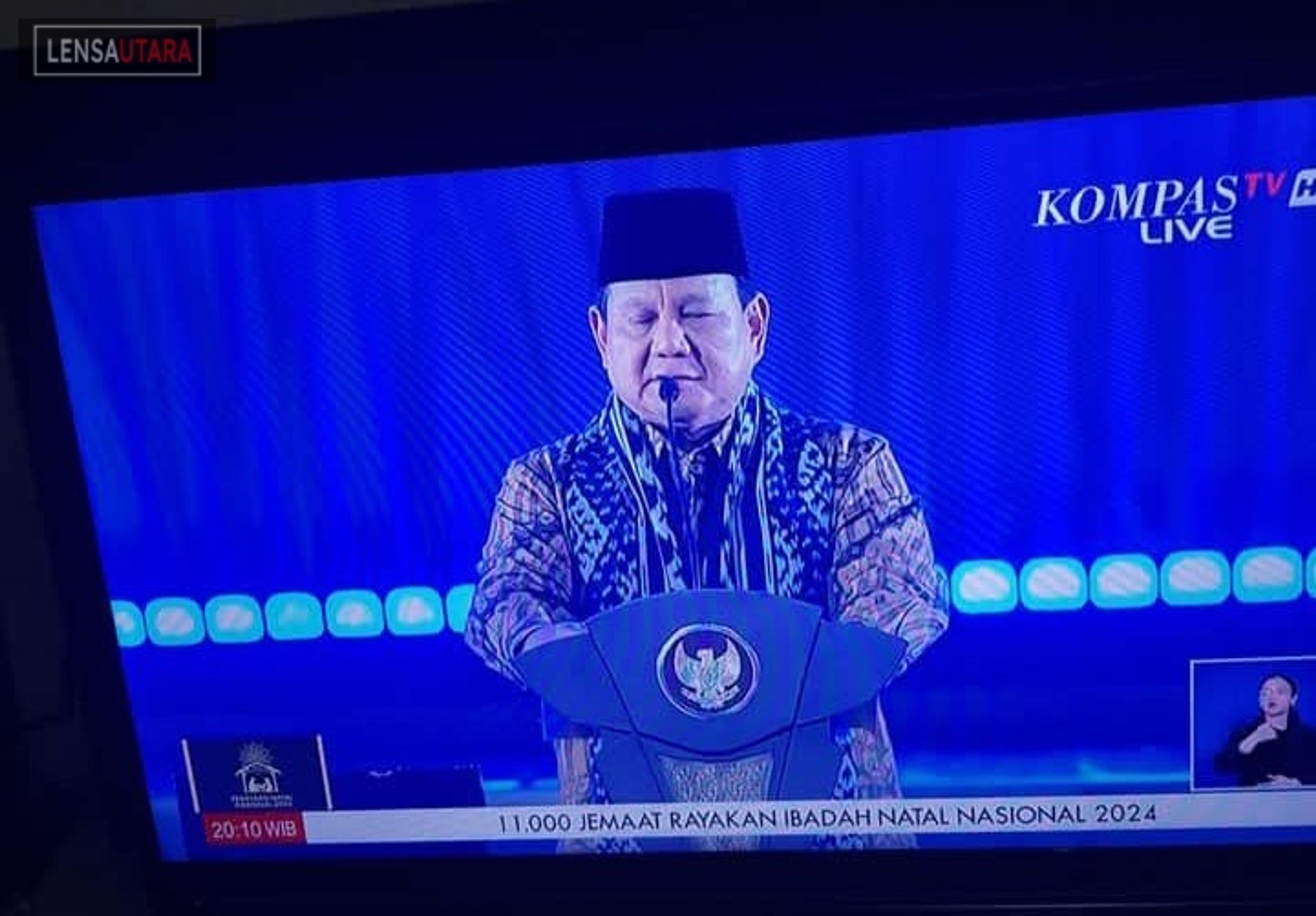 Prabowo Subianto Disambut Musik Kolintang di Perayaan Natal Nasional: Syukuri Kondisi Kehidupan di Indonesia