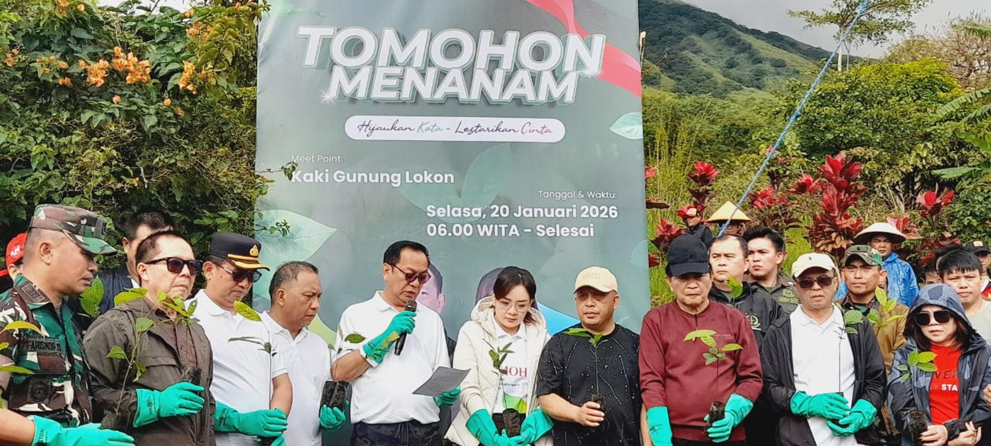 Ikut Tanam Pohon, Pemkot dan DPRD Tomohon Peduli Lingkungan Hidup