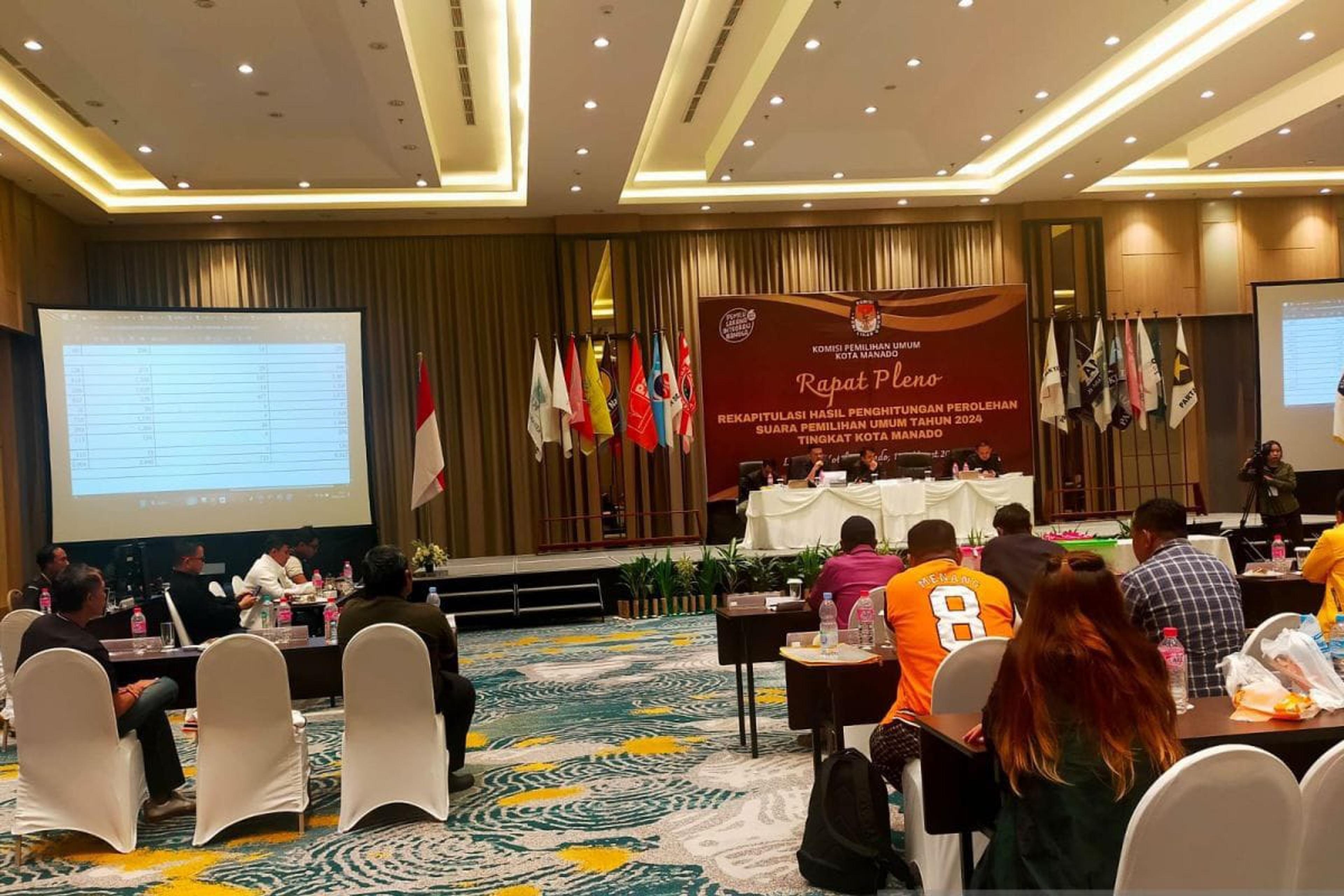 KPU Manado Sahkan Hasil Pemungutan Suara Pemilu 2024