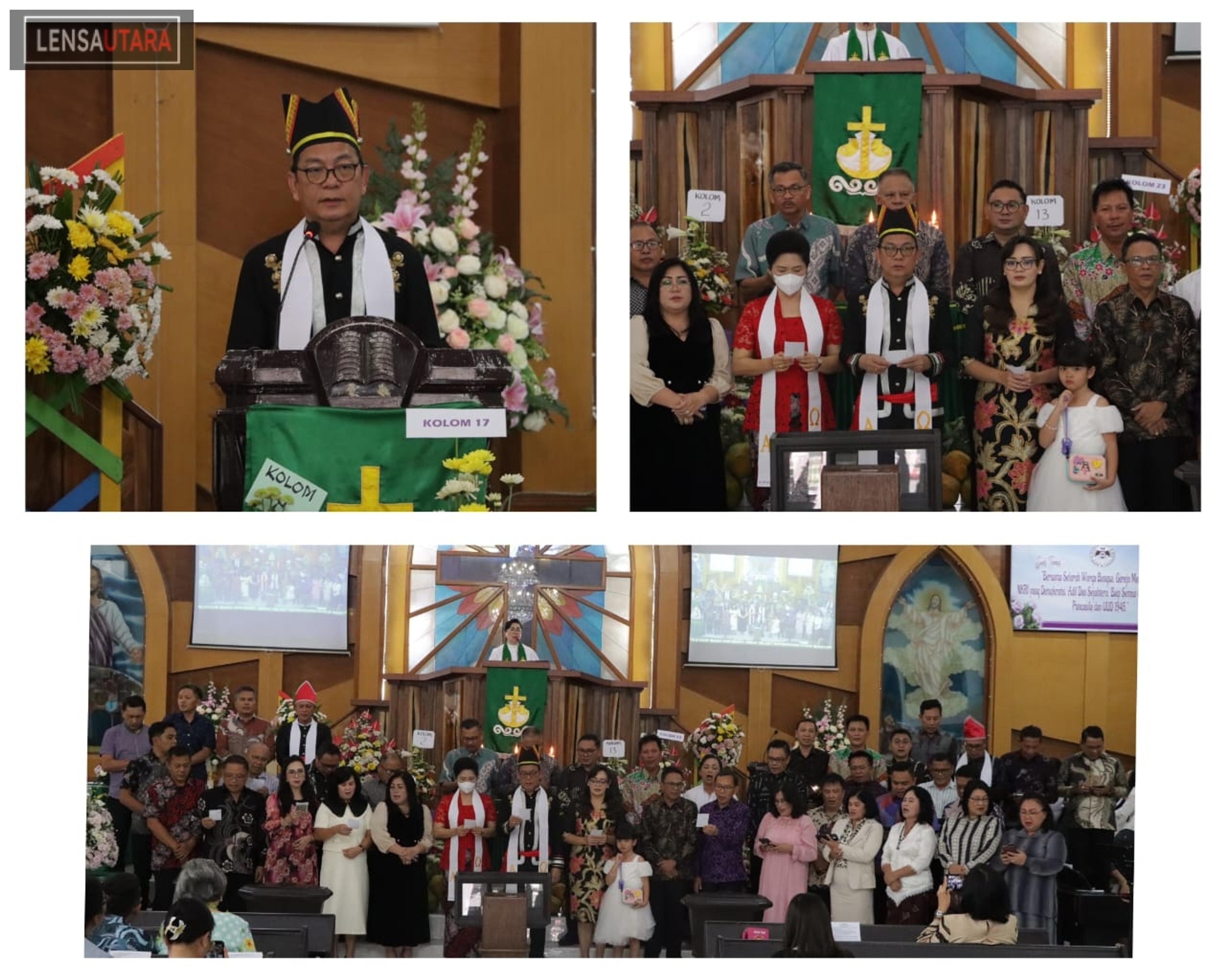 Di Ibadah Pengucapan Syukur Tomohon, Walikota Sampaikan Sejumlah Capaian Prestasi