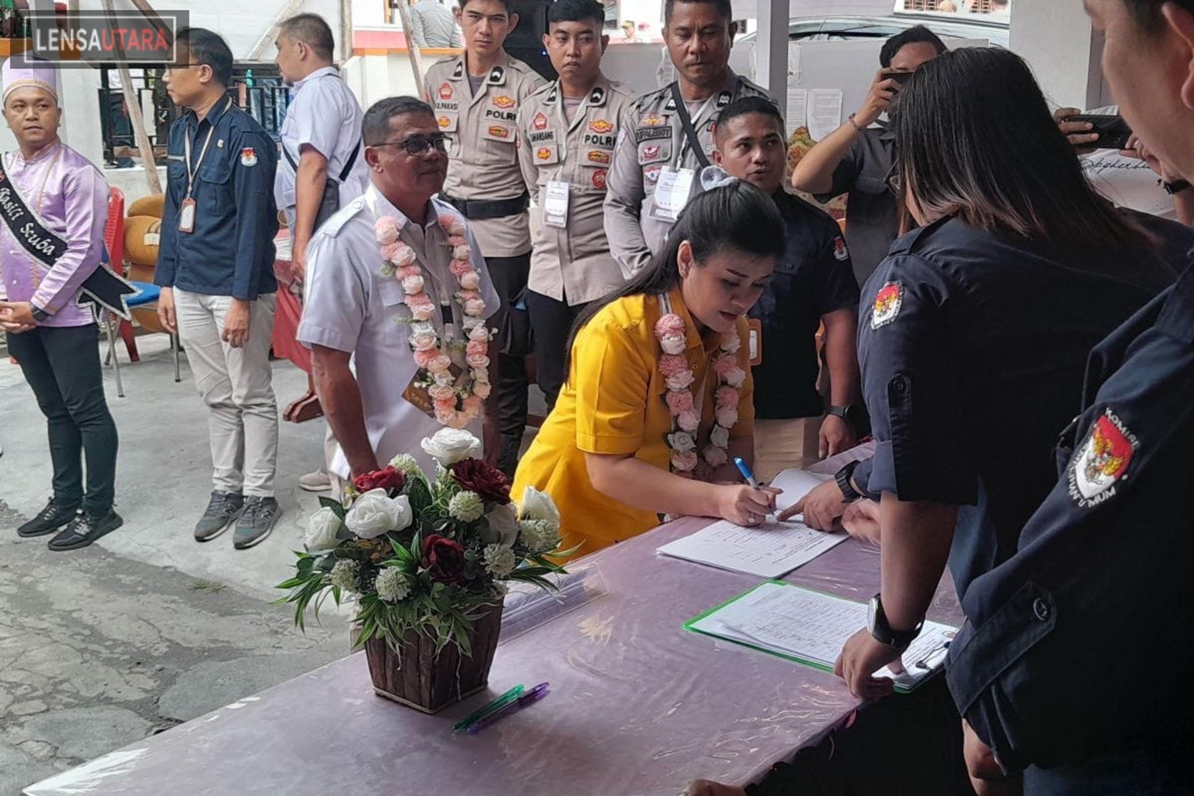 Perpanjangan Pendaftaran, KPU Sitaro Terima Paslon Chyntia-Heronimus