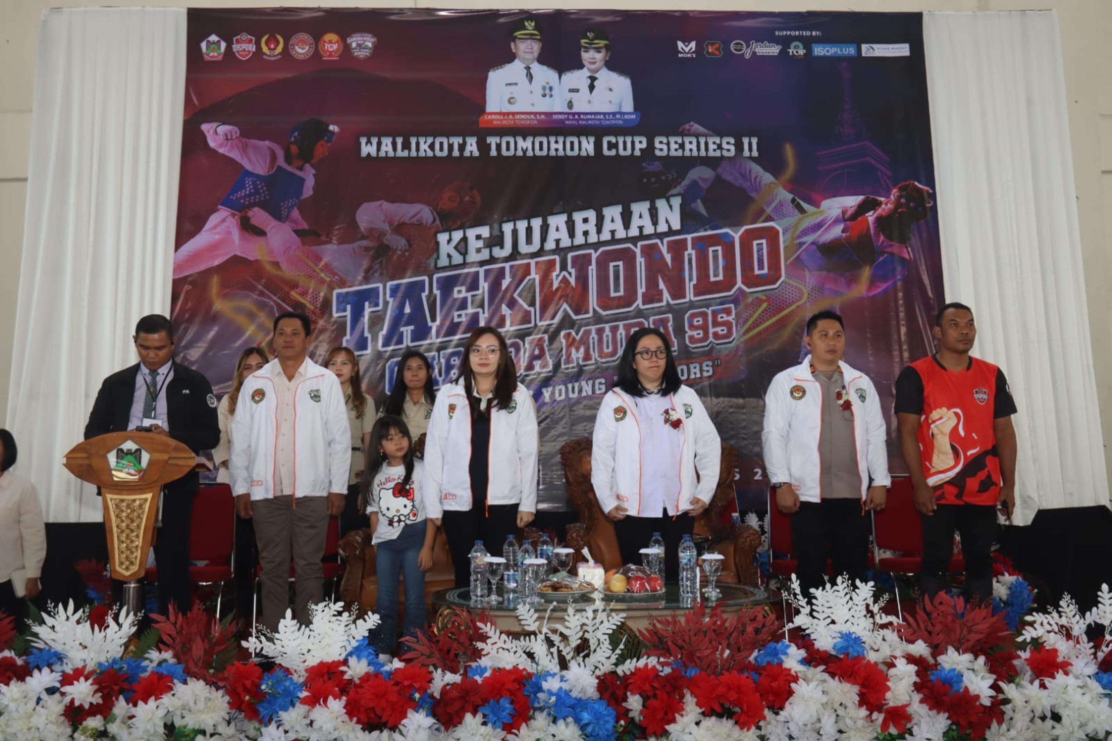 Sendy Rumajar Buka Kejuaraan Taekwondo Garuda Muda’95 Walikota Tomohon Cup Series II Tahun 2026