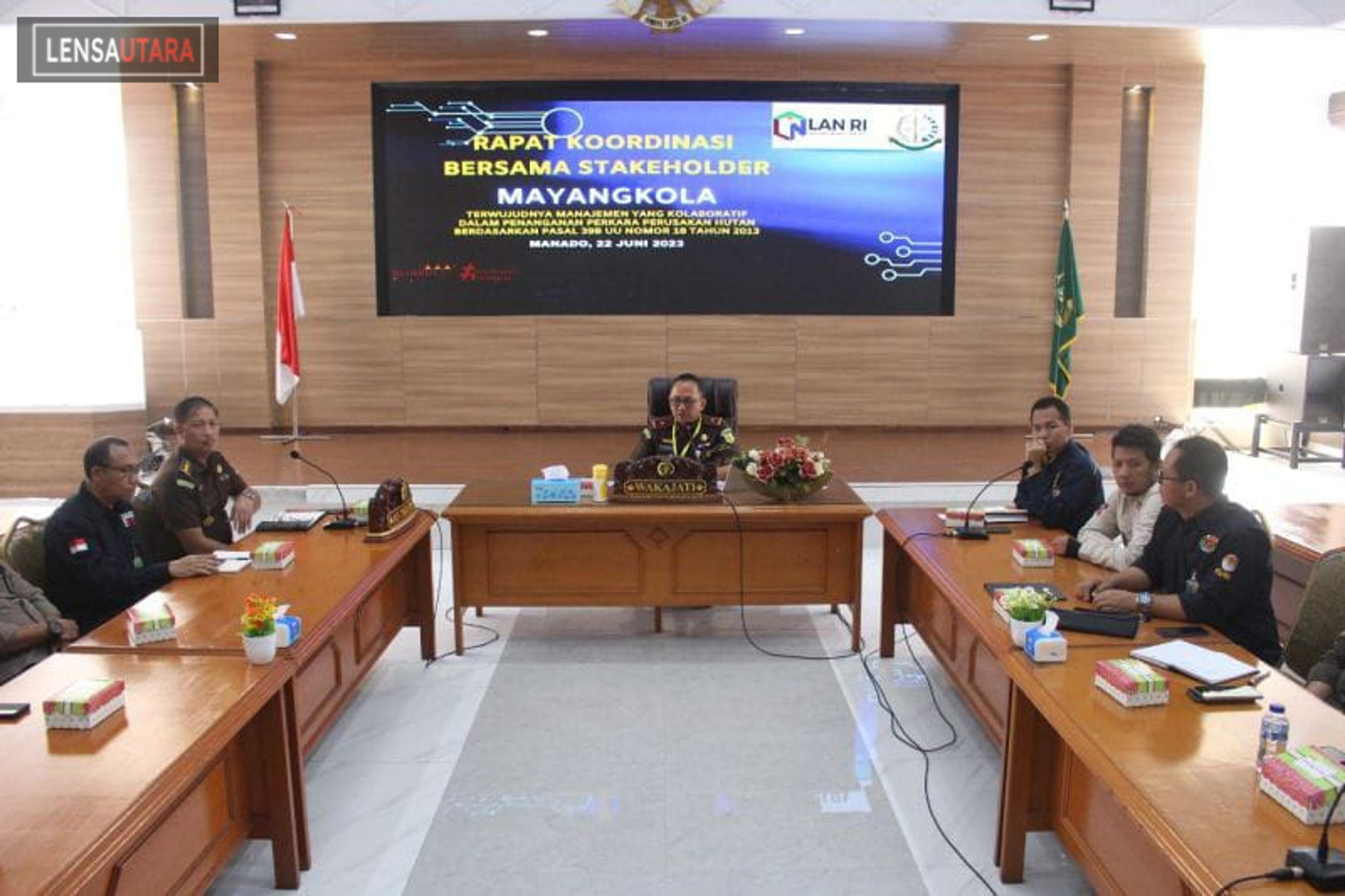 Kejati Sulut Rakor Kolaborasi Penanganan Perusakan Hutan