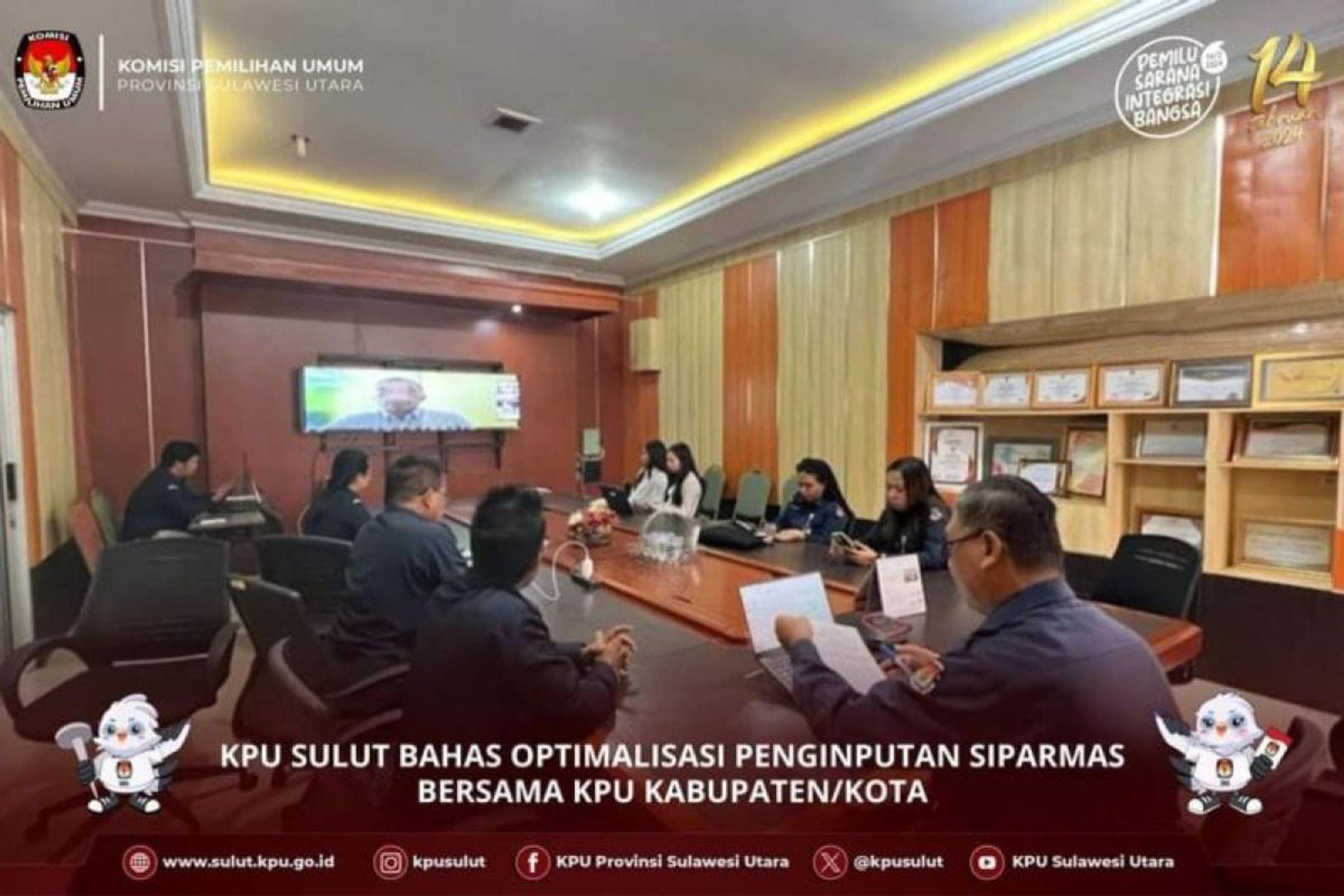 KPU Sulawesi Utara Optimalisasi Penginputan Aplikasi ‘Siparmas’