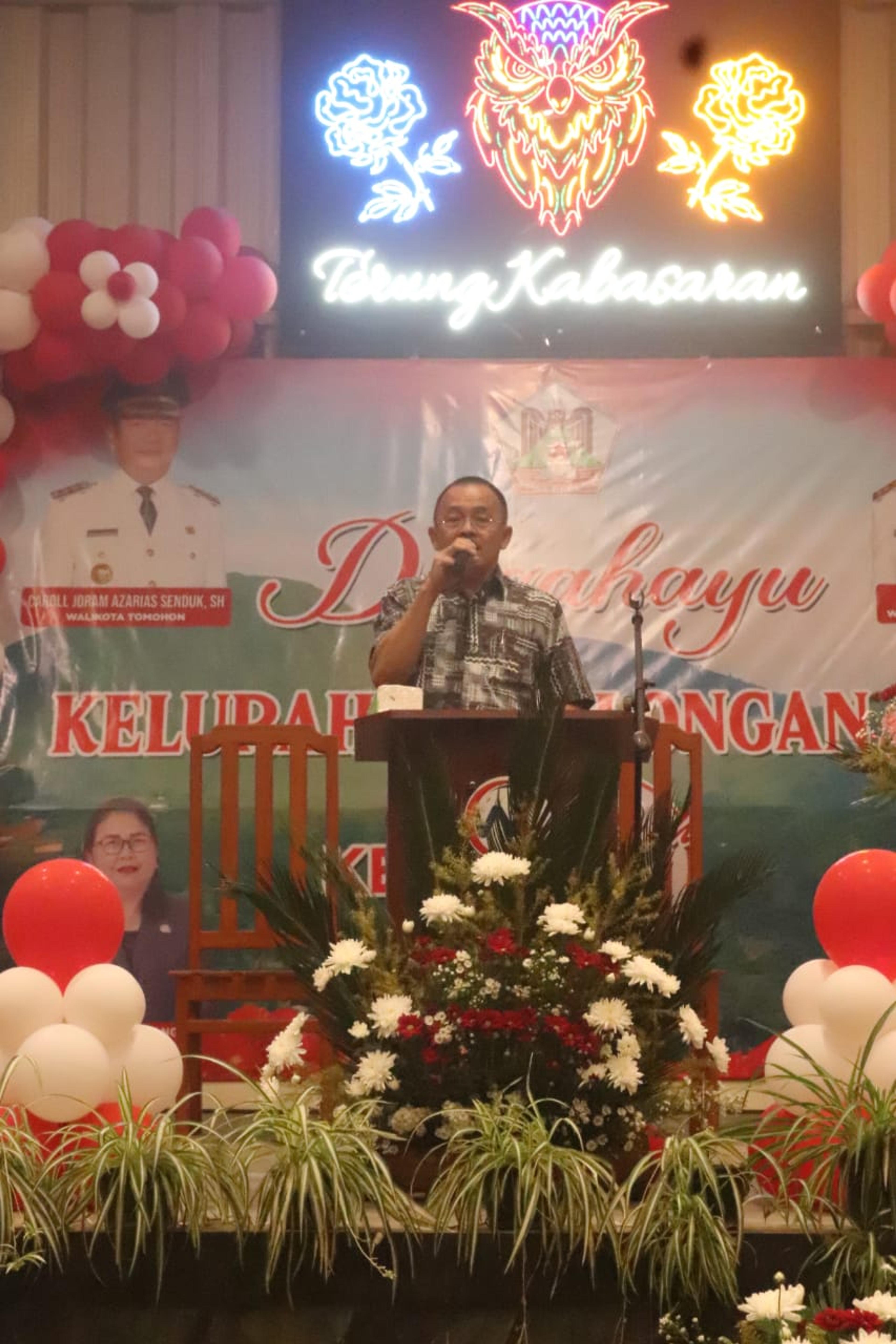 Hadiri HUT Ke 15 Kelurahan Kolongan Satu, WL: Jaga Perdamaian dan Jangan ada Kebencian