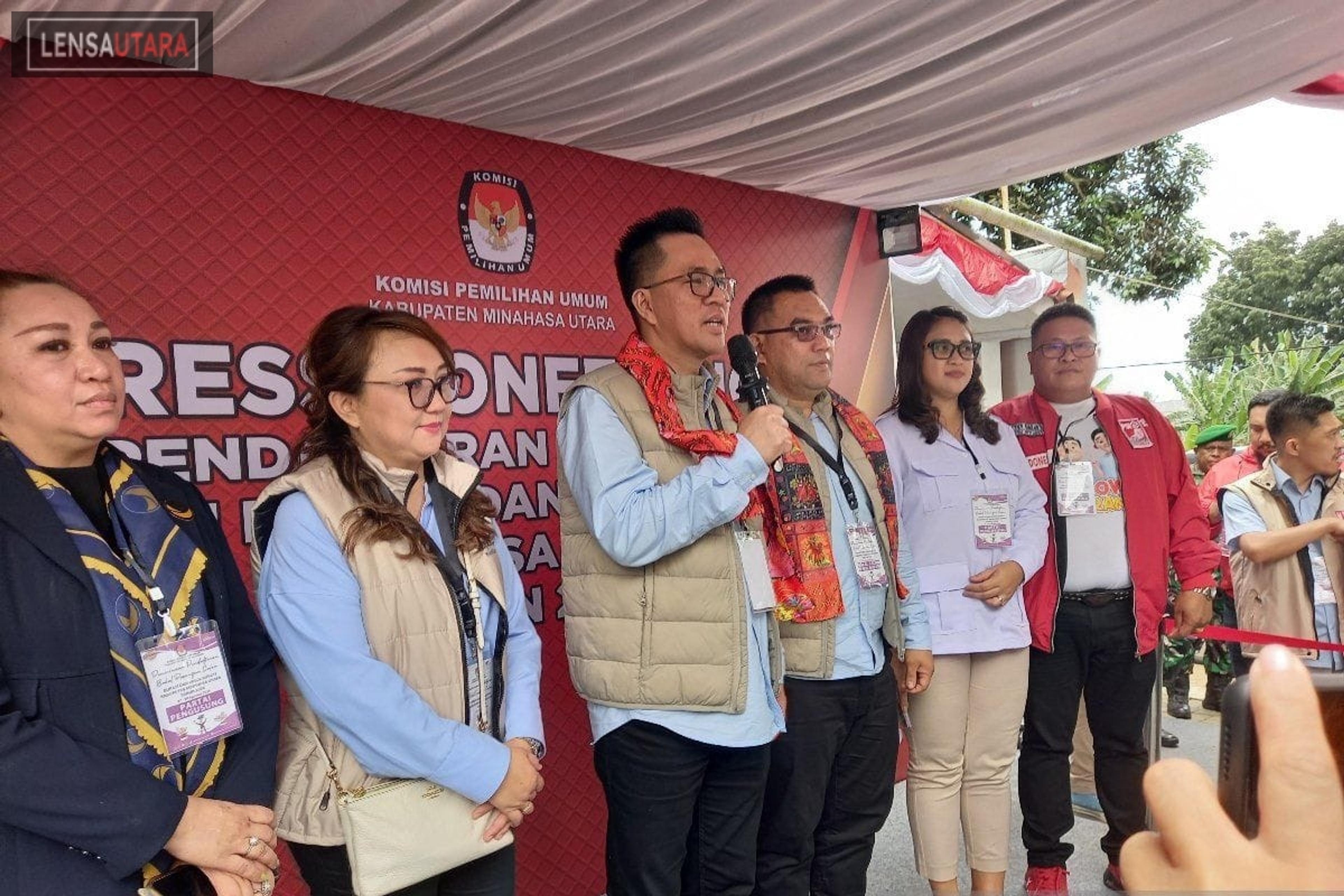 Melky Pangemanan-Christian Kamagi Mendaftar ke KPU Minahasa Utara