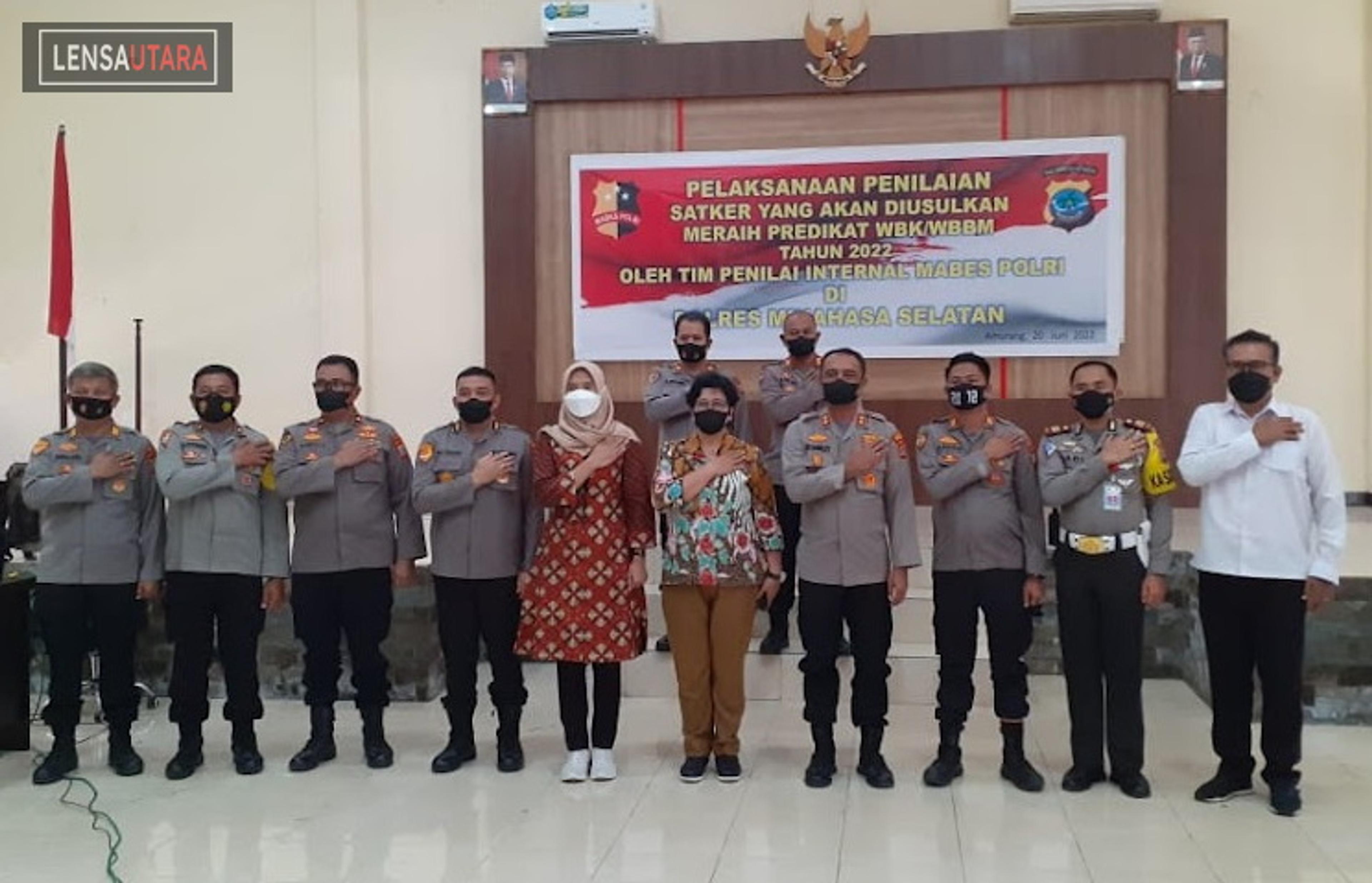 Tim Penilai Internal Mabes Polri Kunjungi Polres Minsel