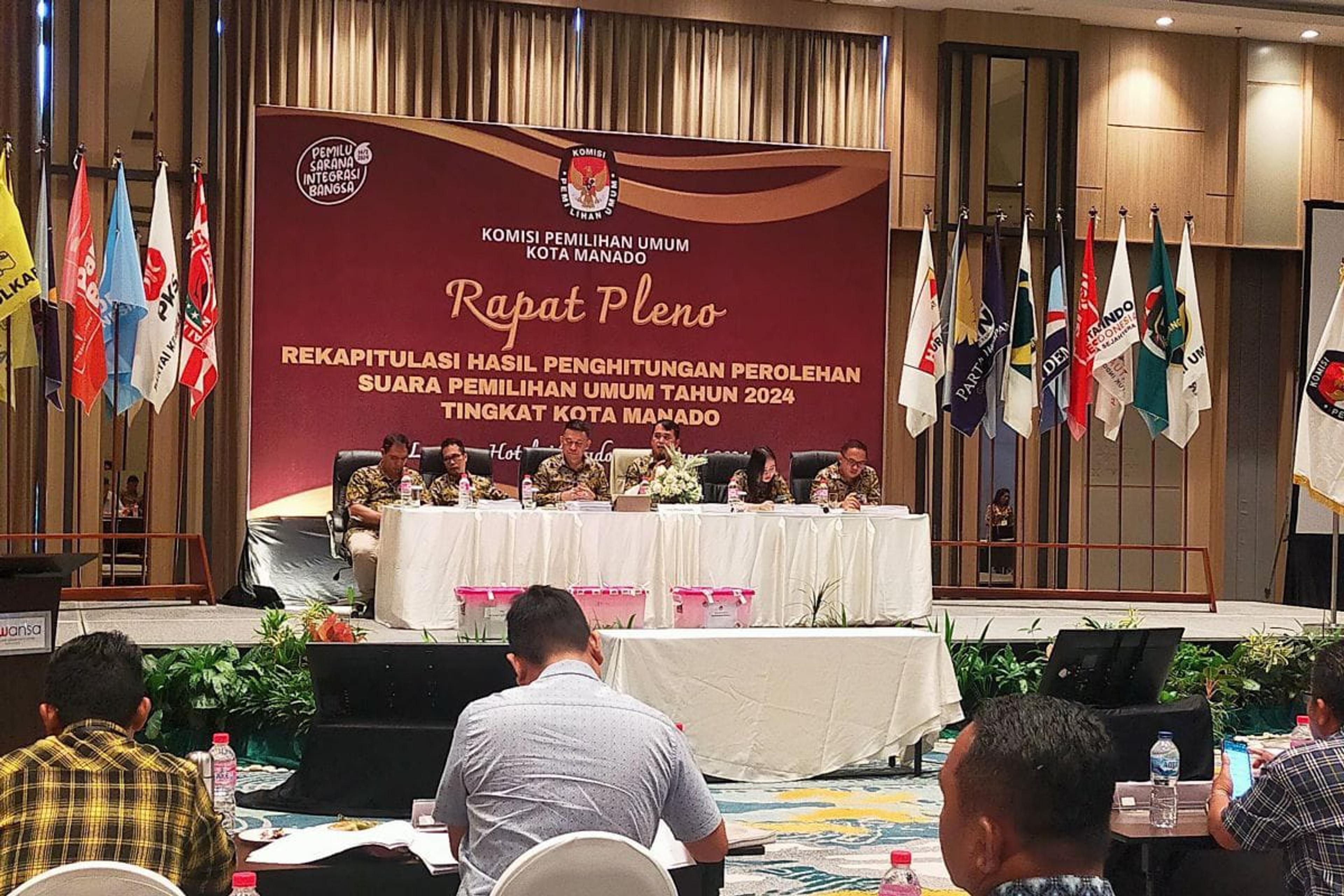 KPU Manado Gelar Pleno Rekapitulasi Suara