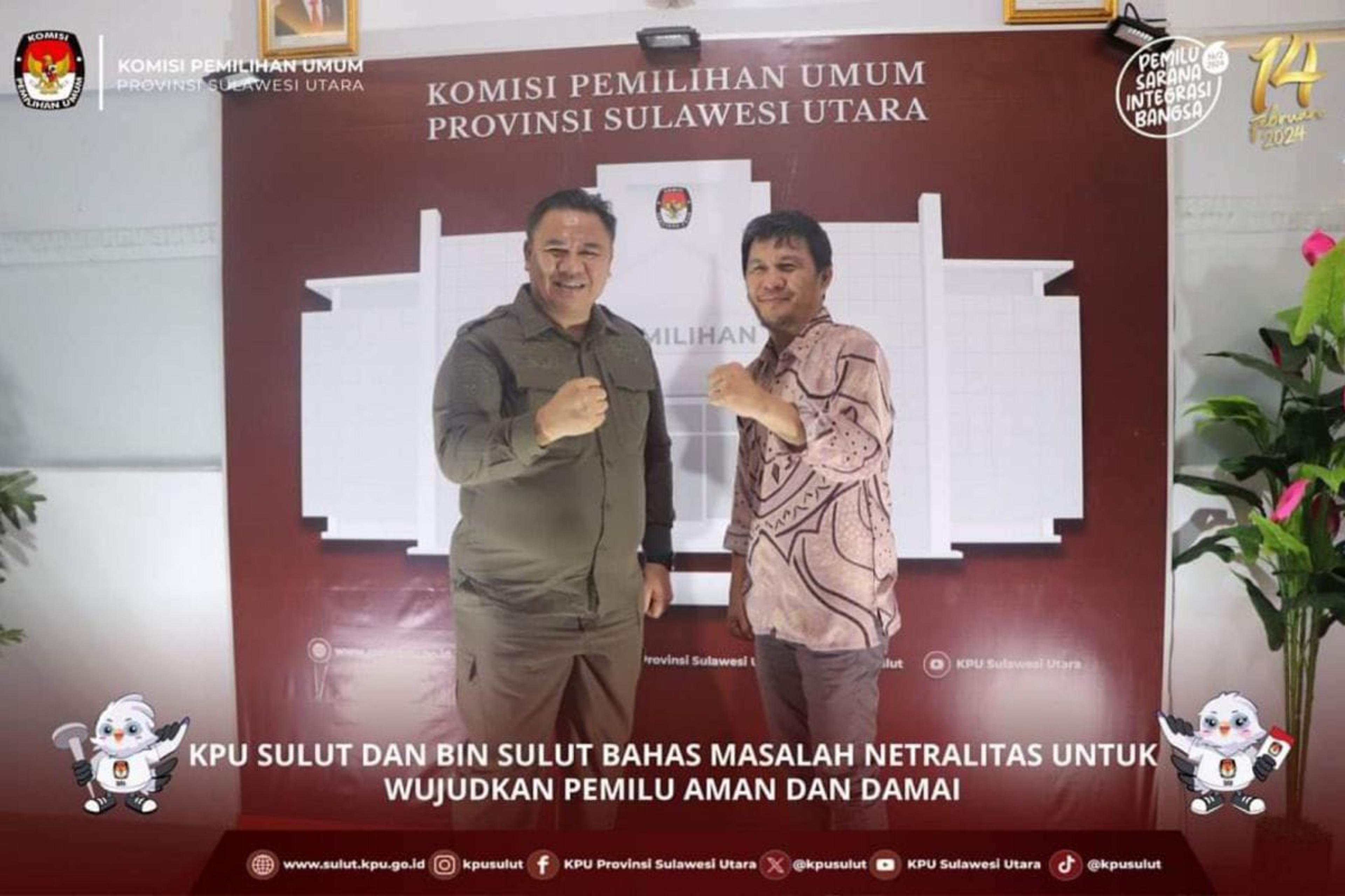 BIN Koordinasi dengan KPU Sulut Kawal Tahapan Pemilu 2024