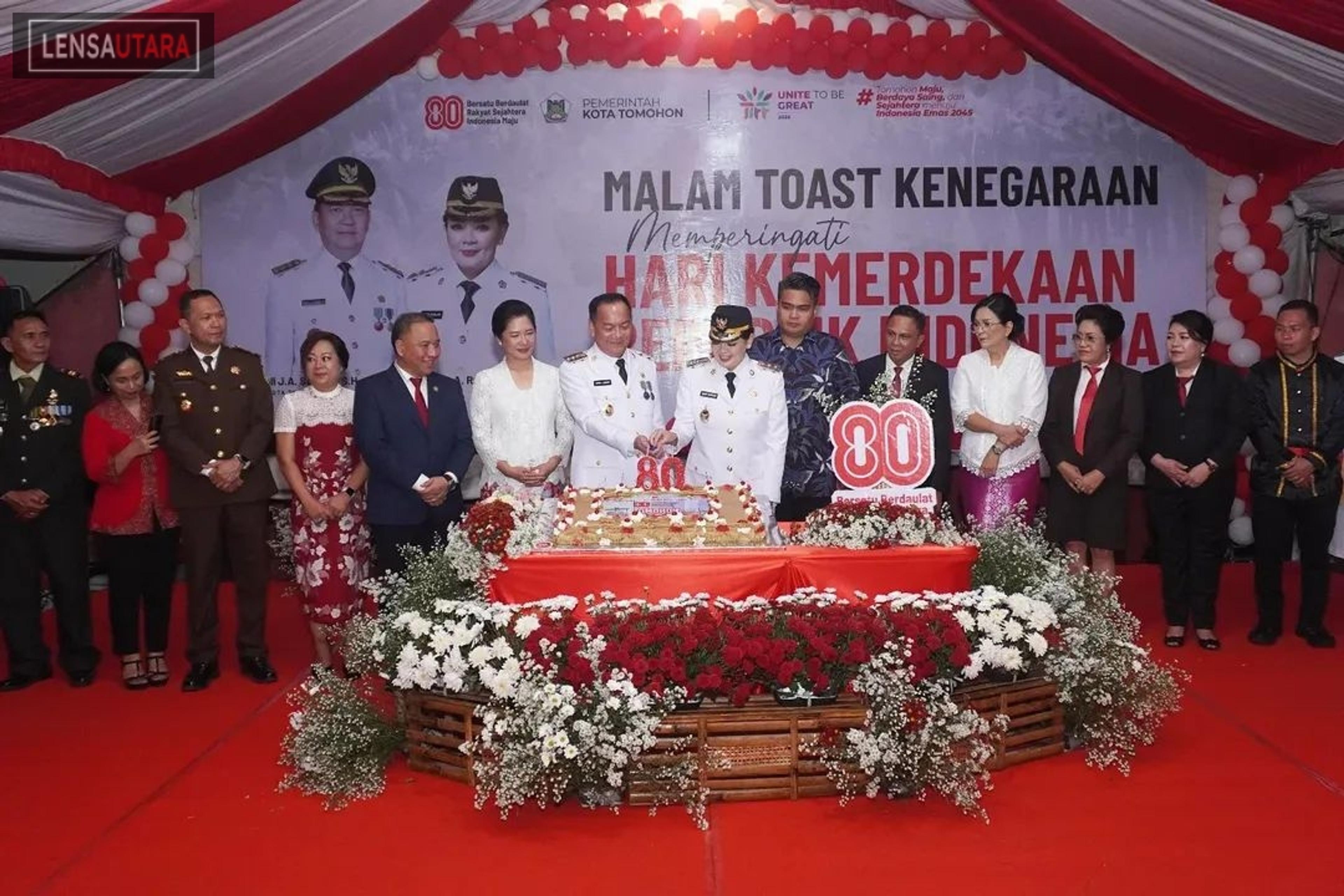 Menutup Rangkaian HUT Kemerdekaan RI ke-80, Pemkot Tomohon Gelar Toast Kenegaraan