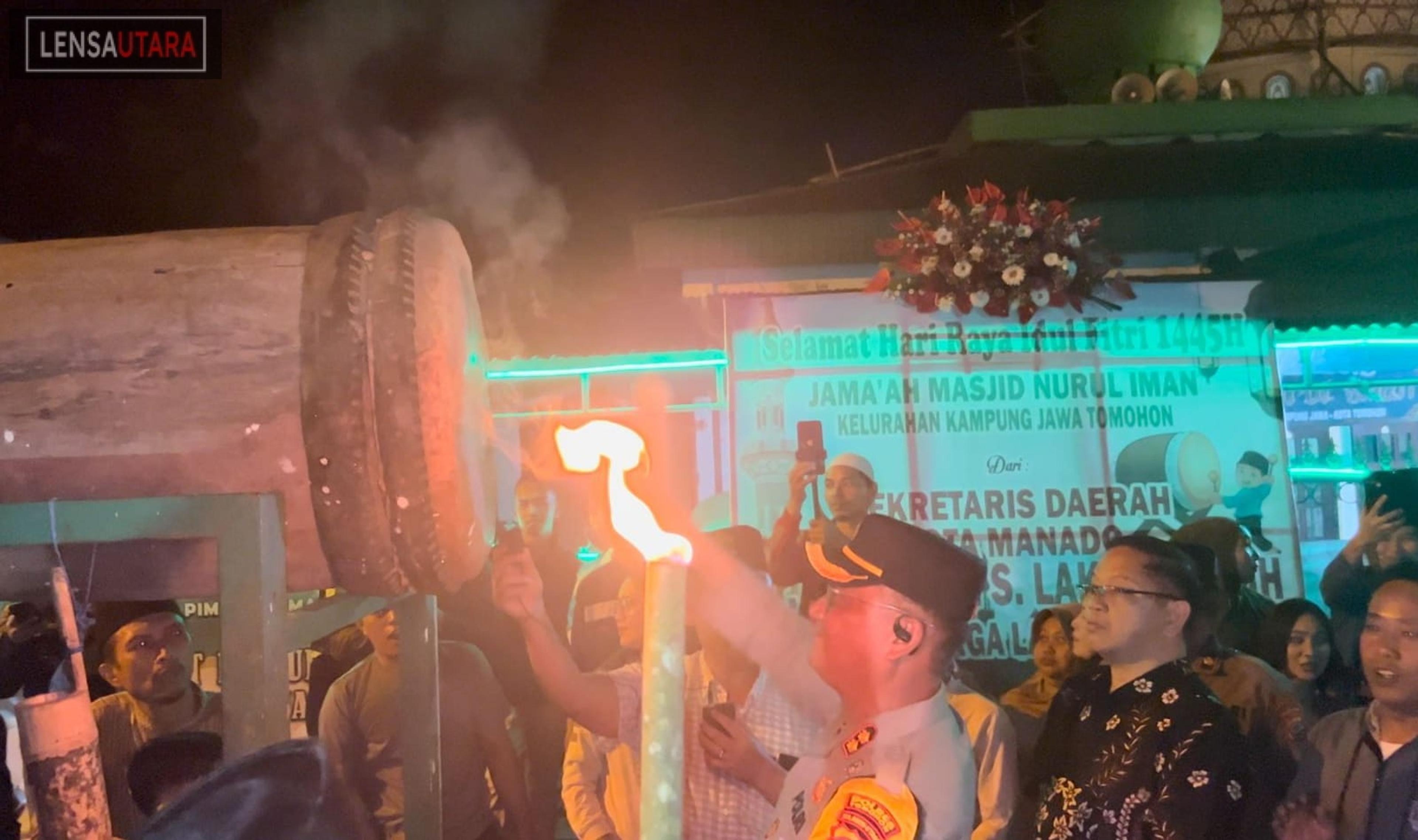 Kapolres Lerry Tutu Pimpin Personel Polres Tomohon Amankan Malam Takbiran