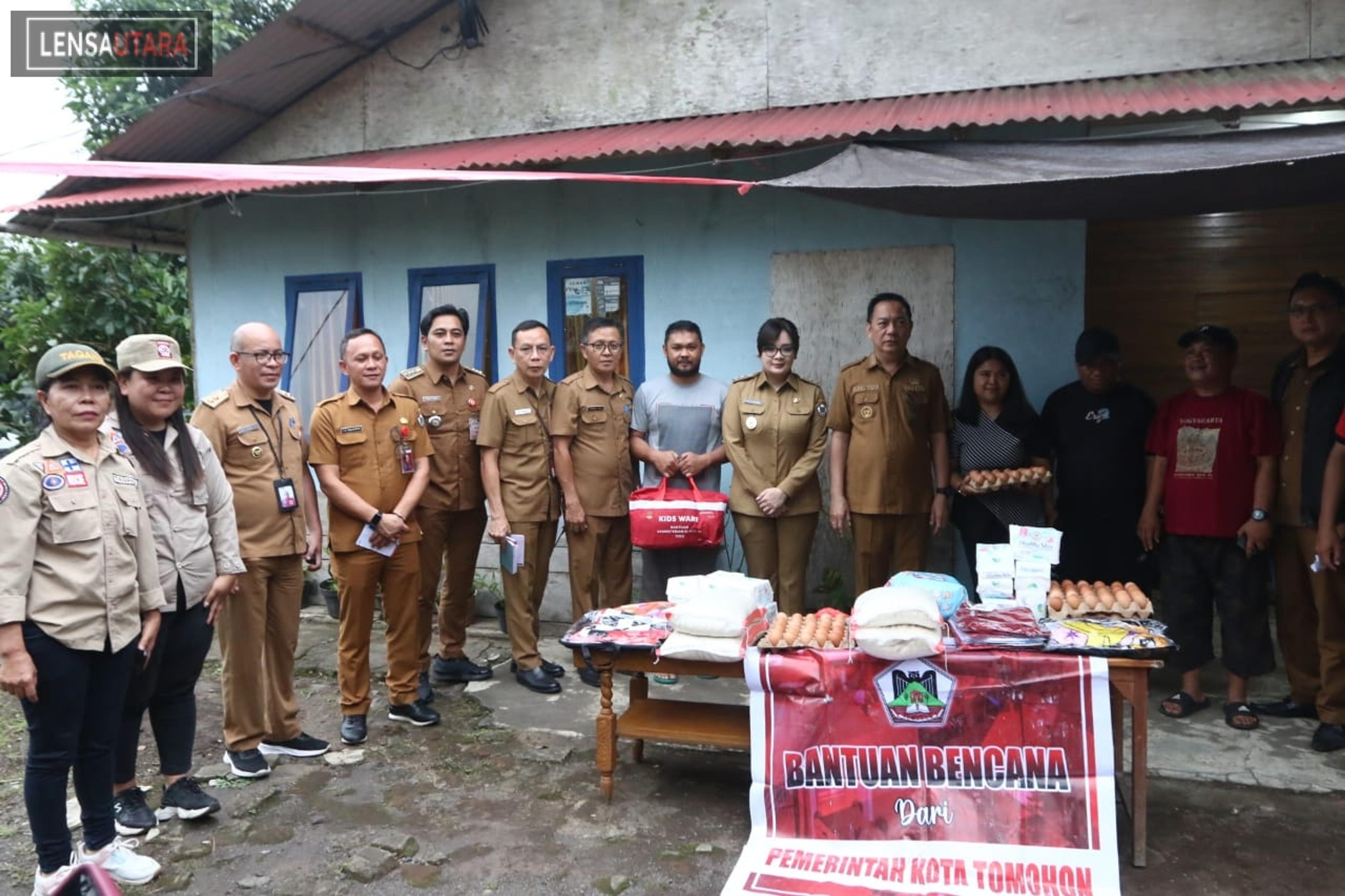 Pemerintah Tomohon Salurkan Bantuan untuk Korban Bencana