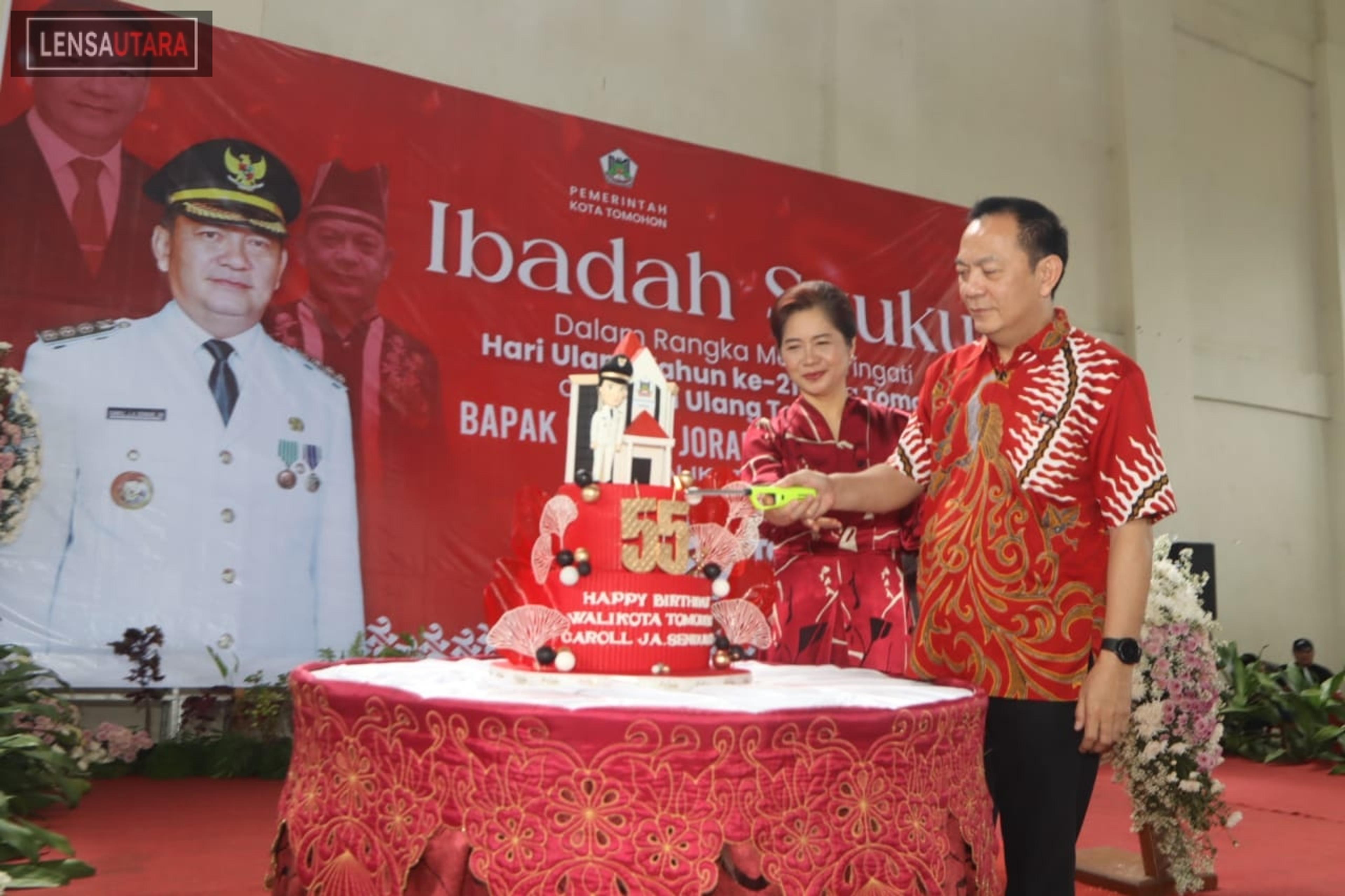 HUT Ke-55 Tahun, Walikota Caroll Senduk Rayakan Bersama Masyarakat Tomohon