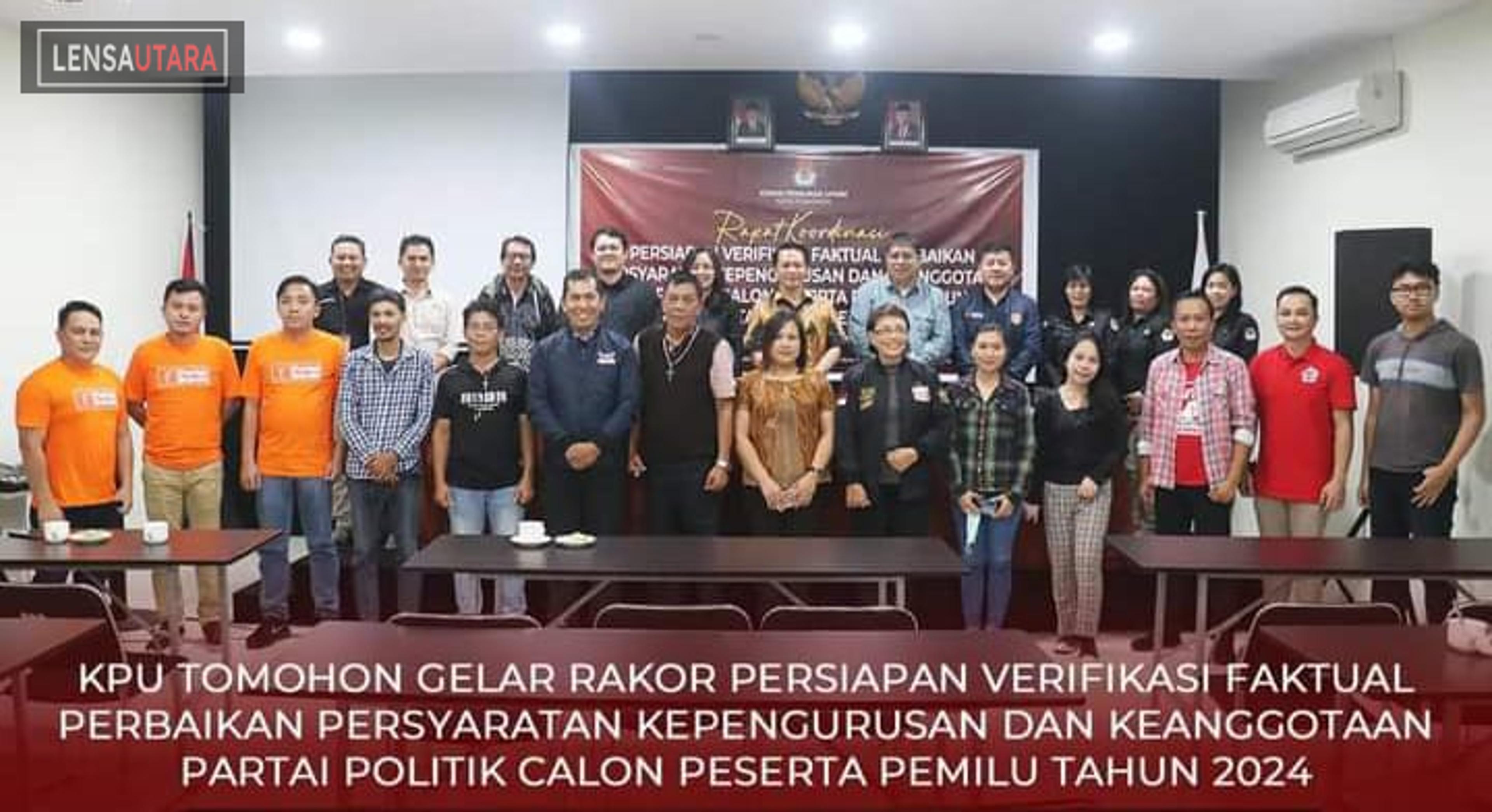 KPU Tomohon Gelar Rakor Persiapan Verifikasi Faktual