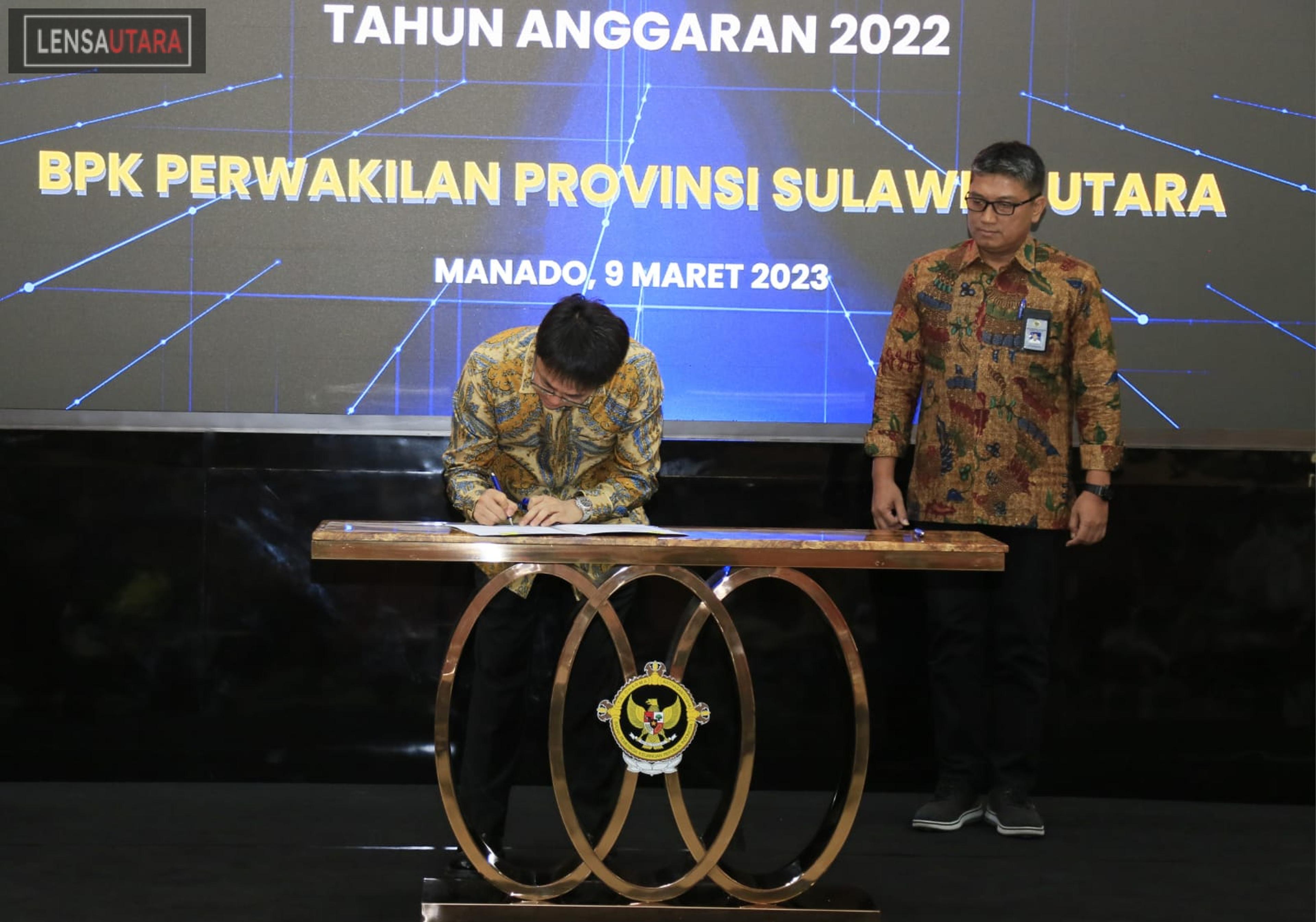 Rapat Bersama BPK, Walikota Manado MOU Laporan Keuangan Tahun 2022