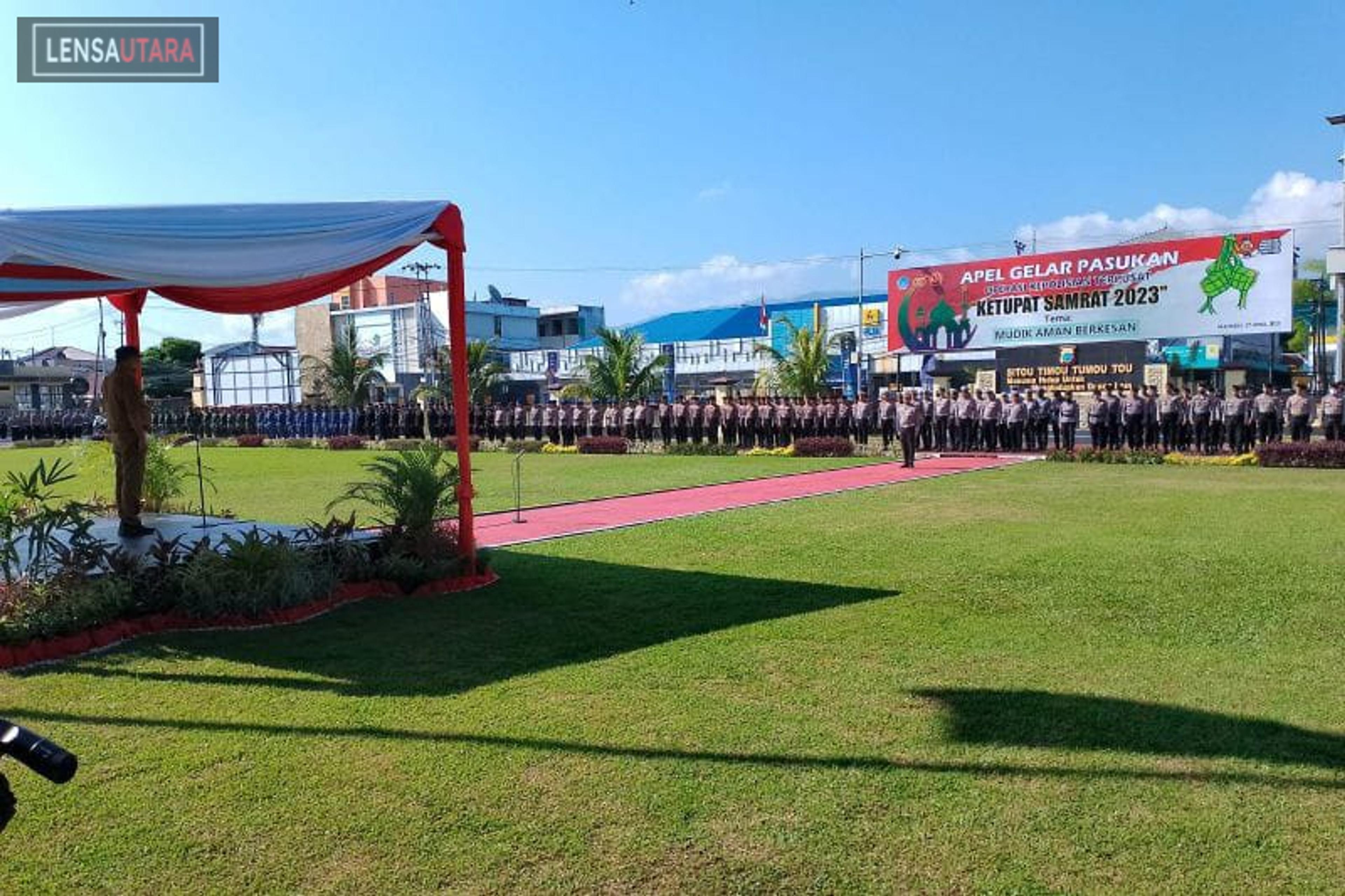 Polda Sulut Apel Gelar Pasukan Operasi Ketupat Samrat 2023