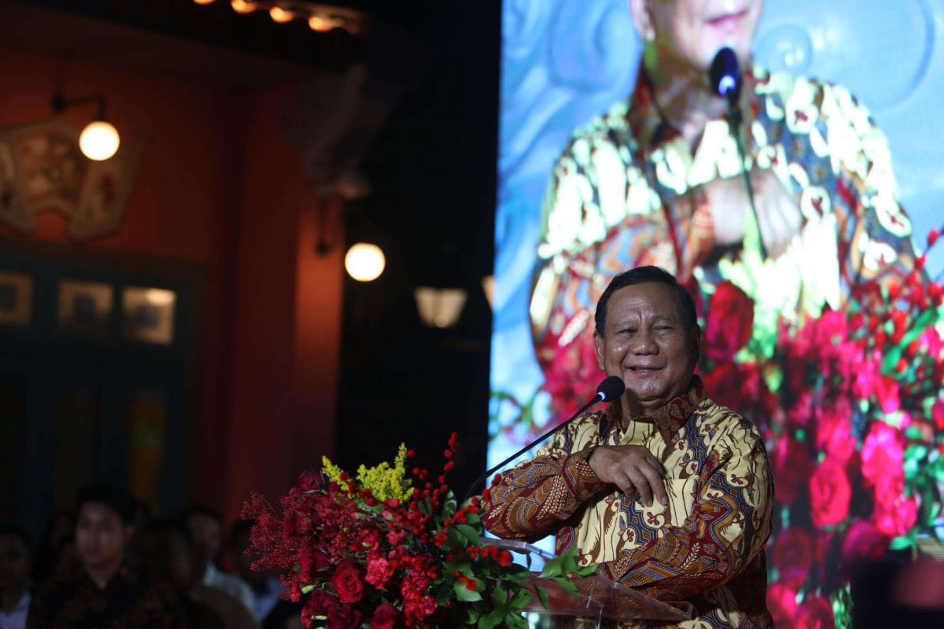 Di Perayaan Imlek Kadin, Prabowo Janji Lindungi Semua Agama dan Etnis