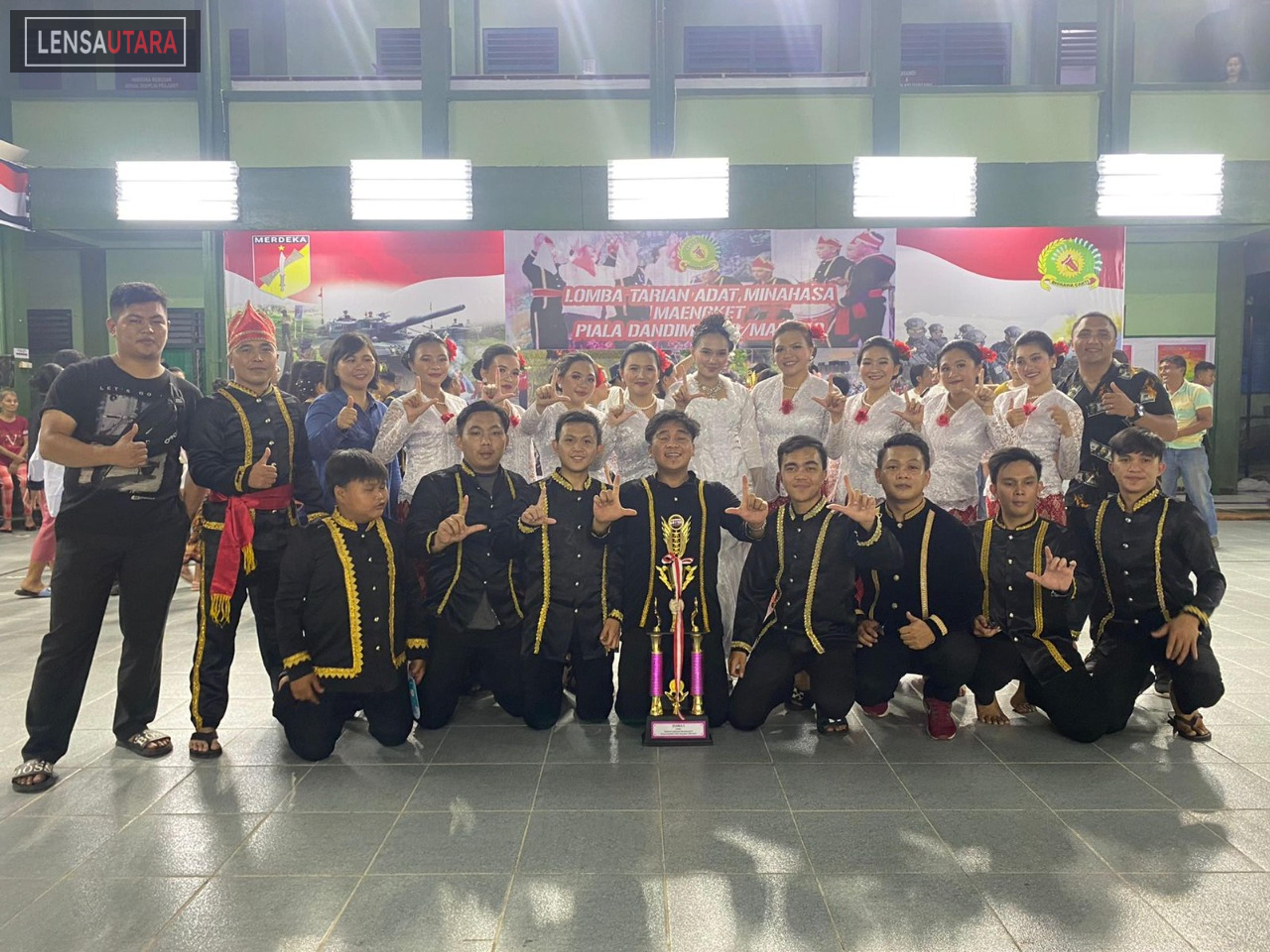 Sanggar Lalendeman Woloan Juara 1 Lomba Maengket Piala Dandim Manado