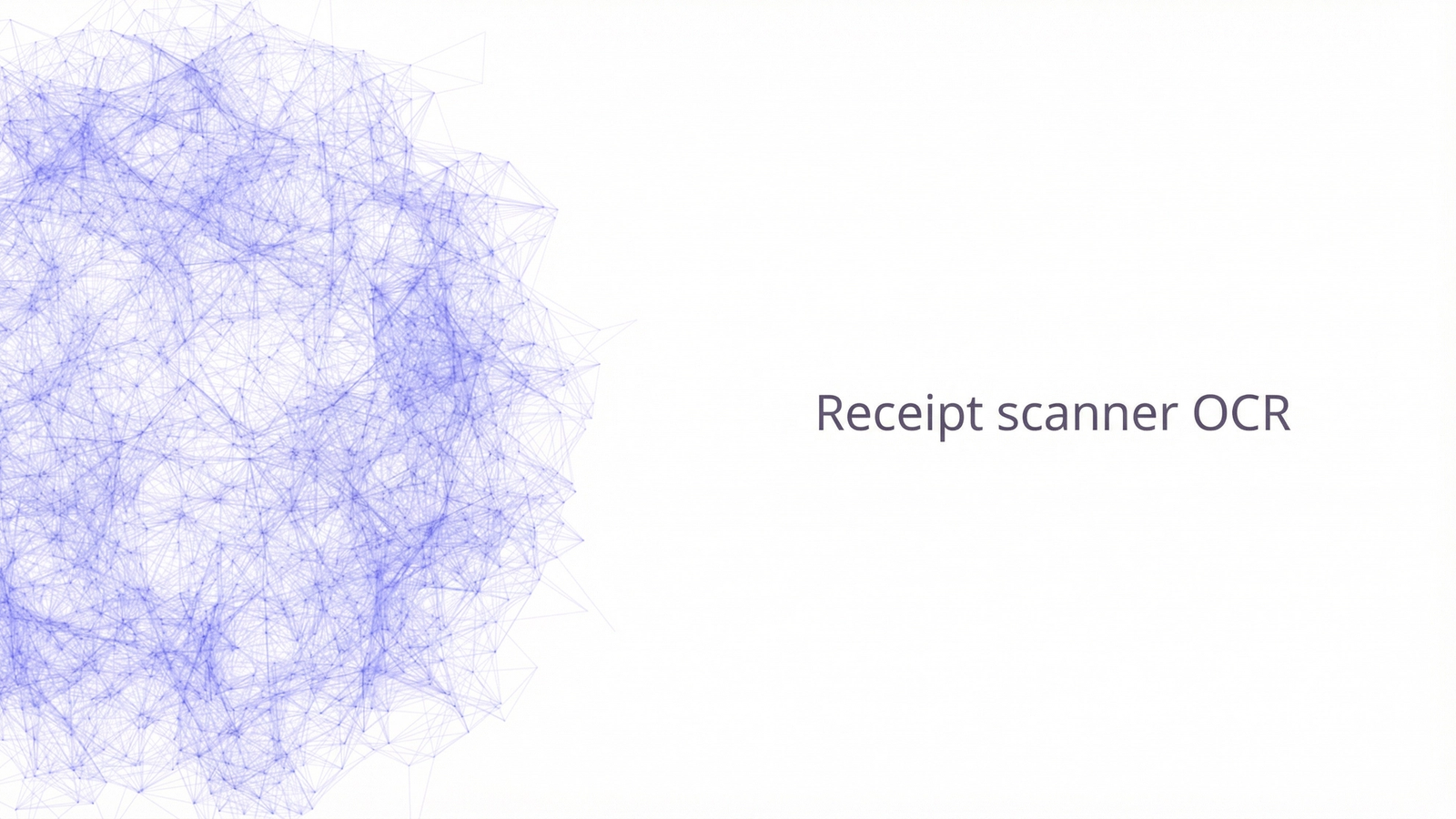 Receipt scanner OCR.