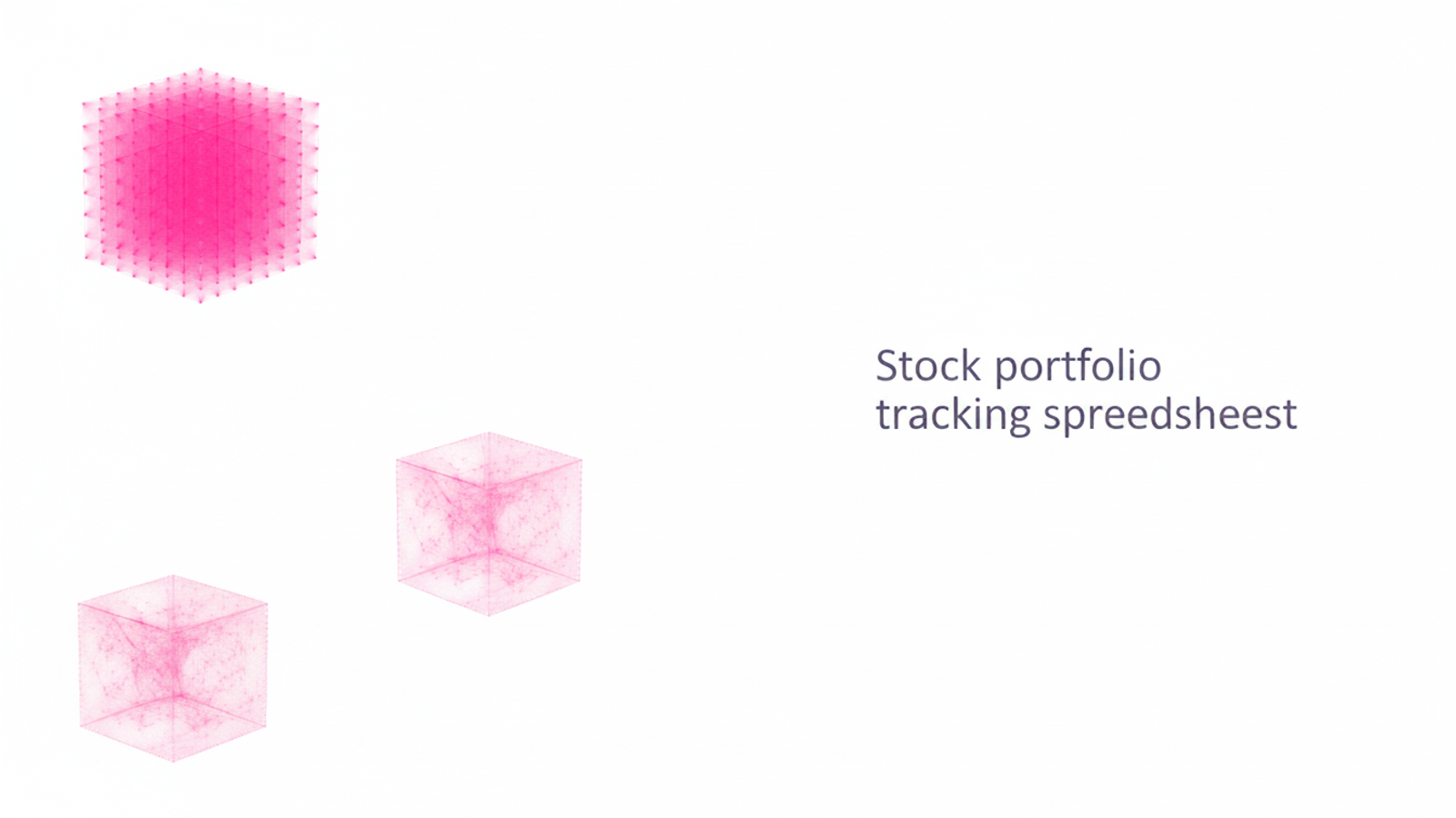 Stock portfolio tracking spreadsheet.