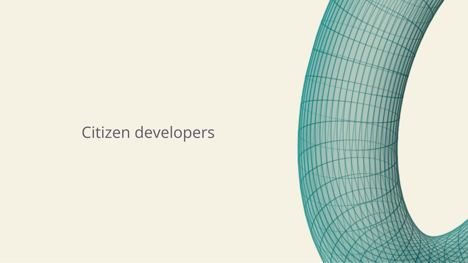 Abstract art with "Citizen developers".
