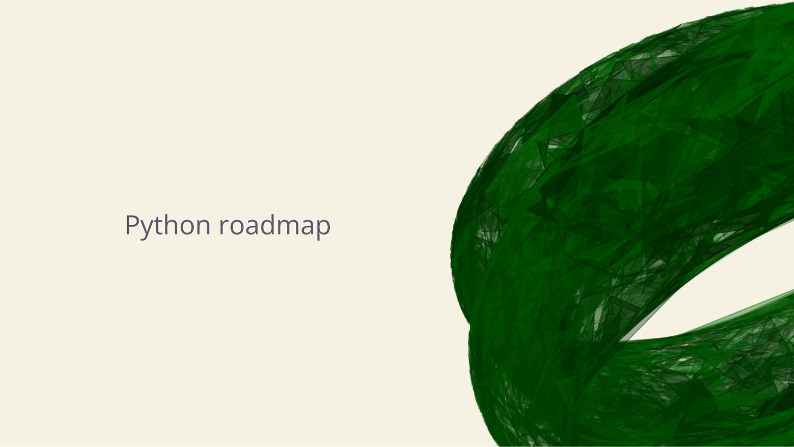 Python roadmap for a code spreadsheet.