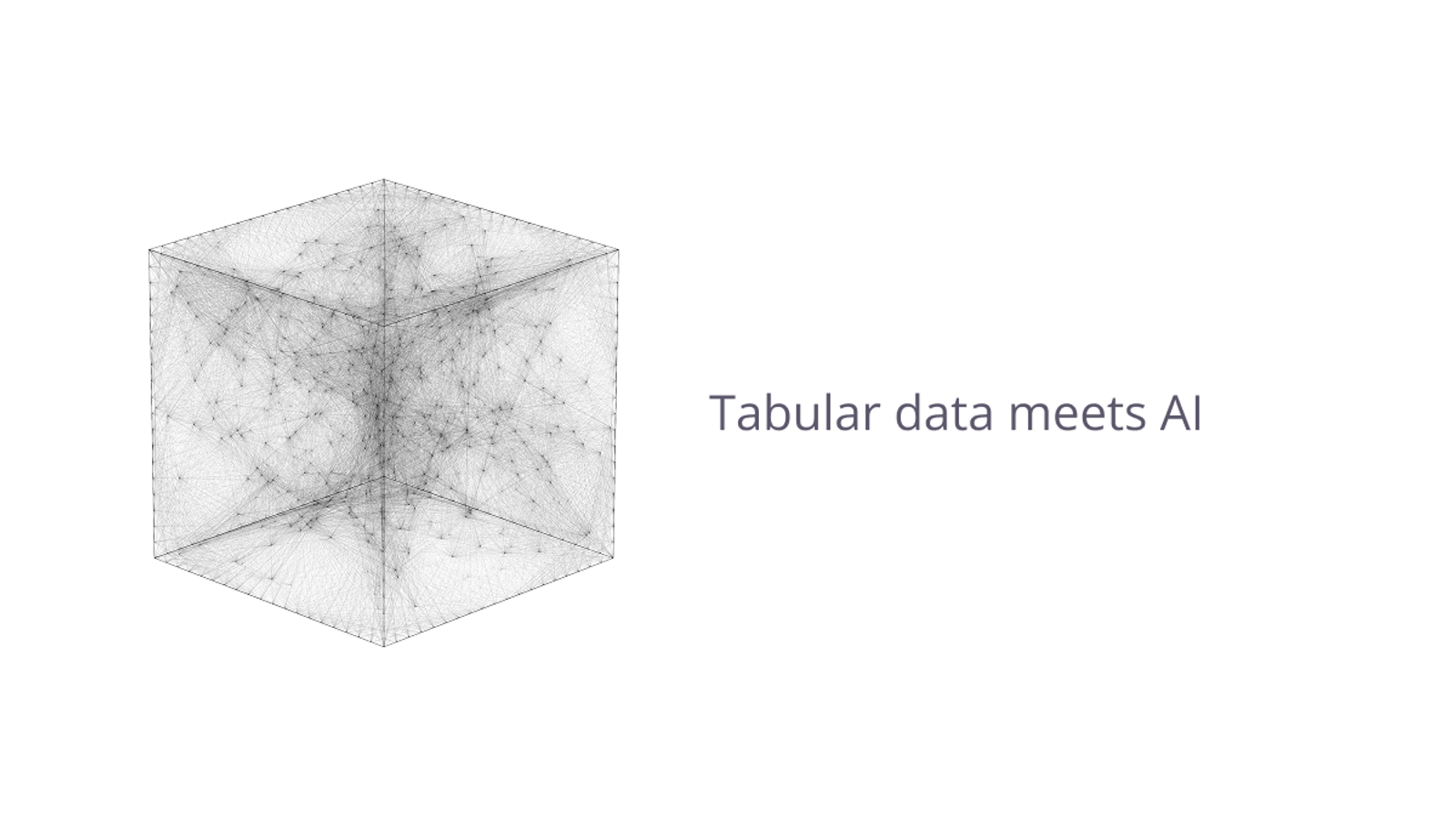 Title image for the article that shows tabular data meets AI.